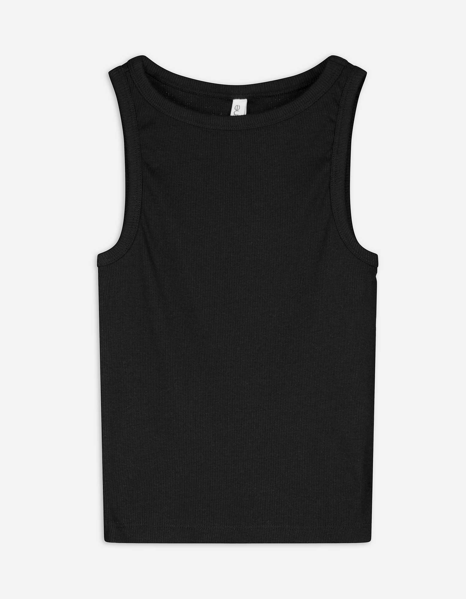 Cropped Top - einfarbig - schwarz