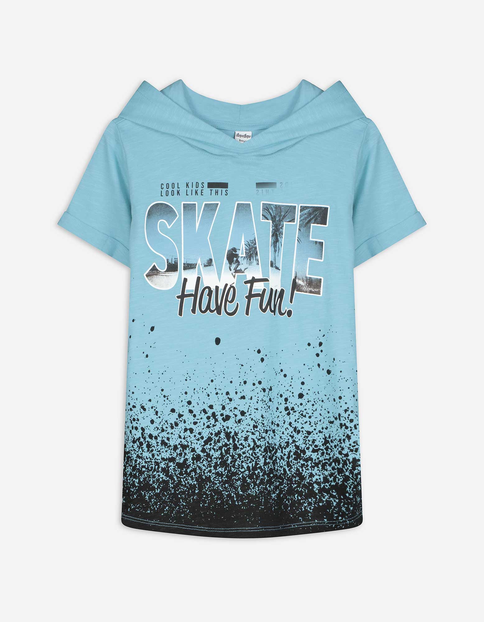 T-Shirt - Kapuze - blau