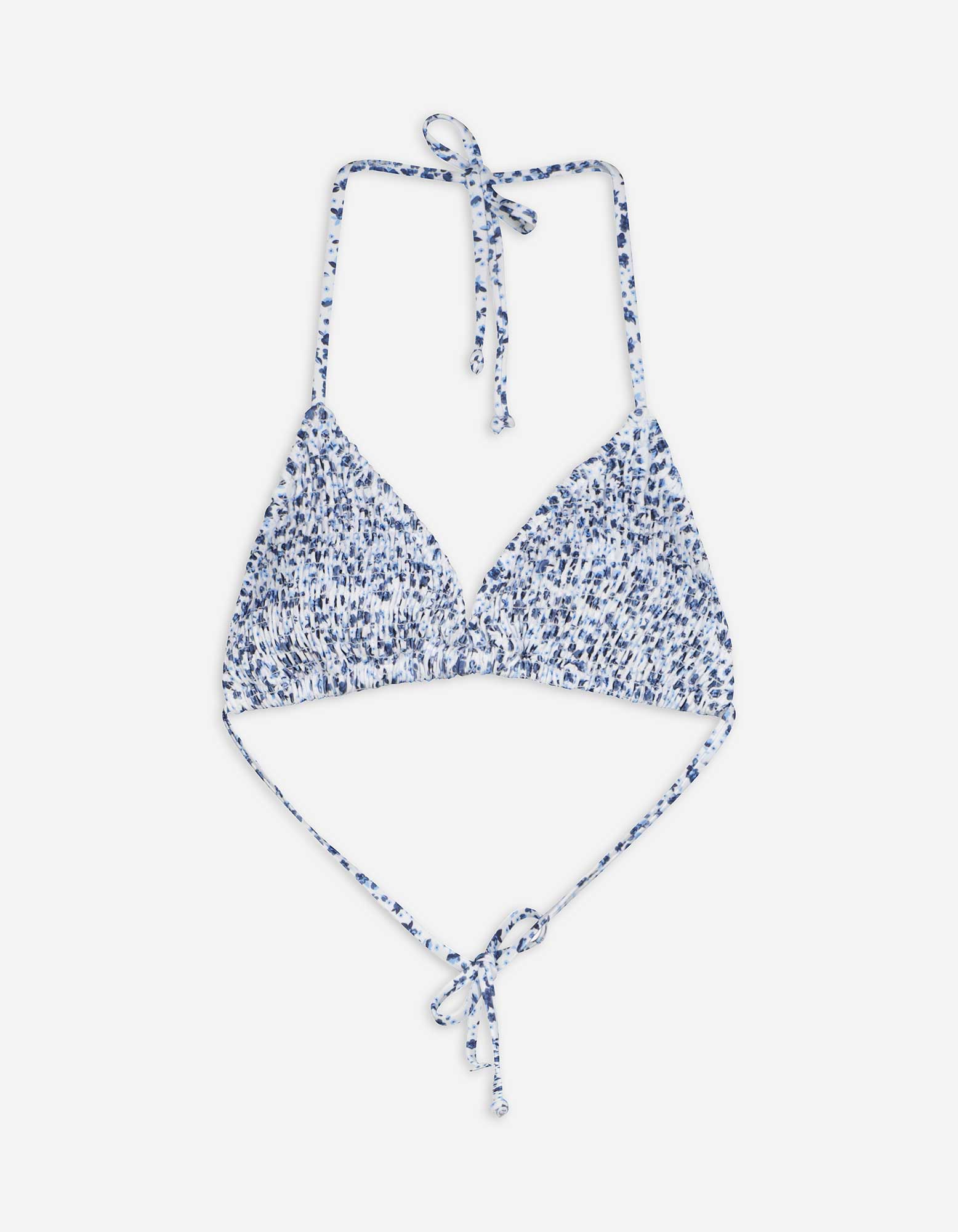 Bikinitop - Allover-Print - silberfarben
