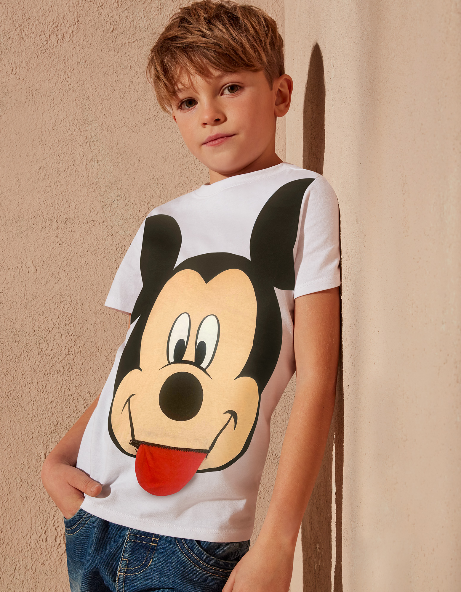 Disney Jungen Mickey Mouse Print Top T-Shirt 