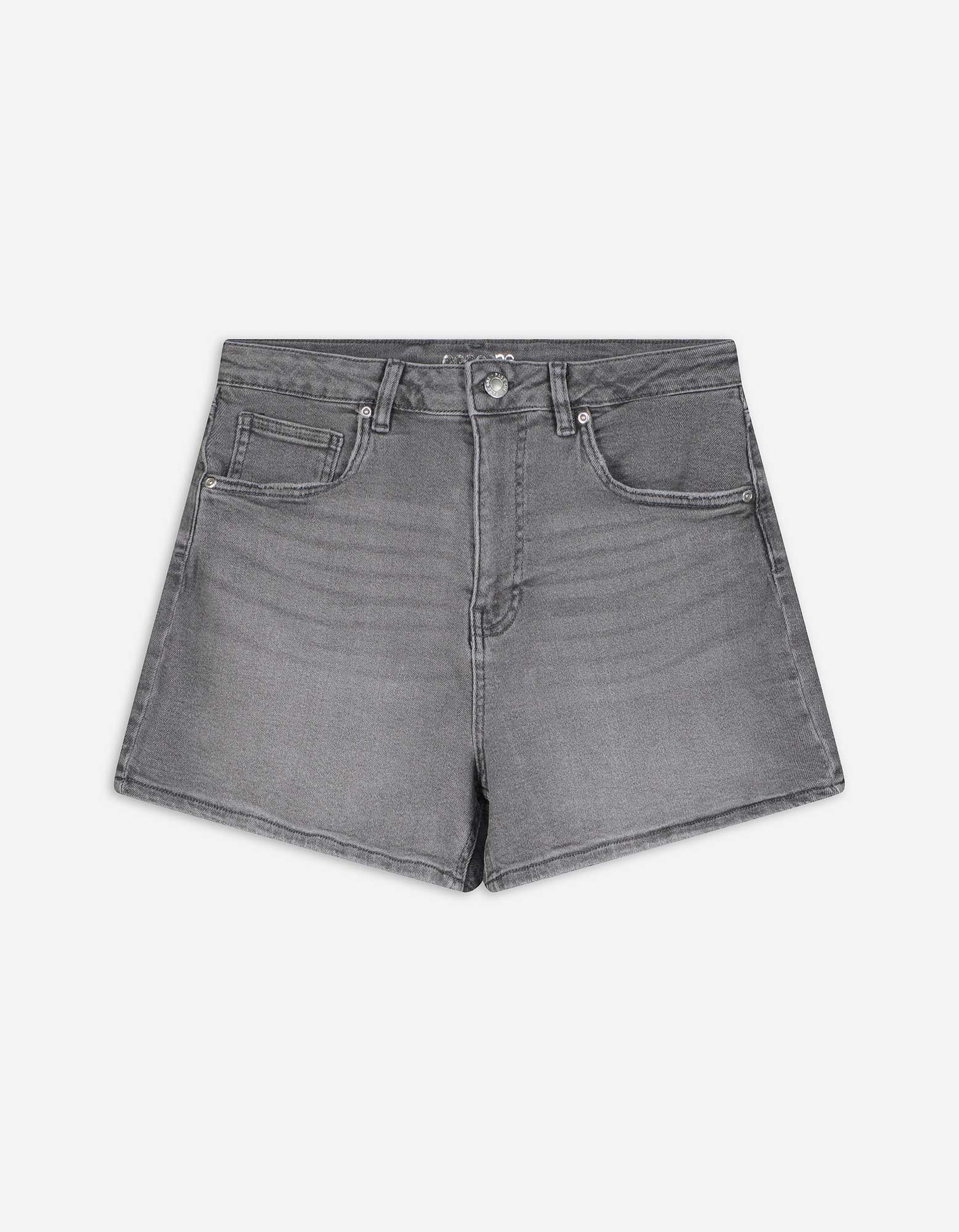 Shorts - High Waist - grau