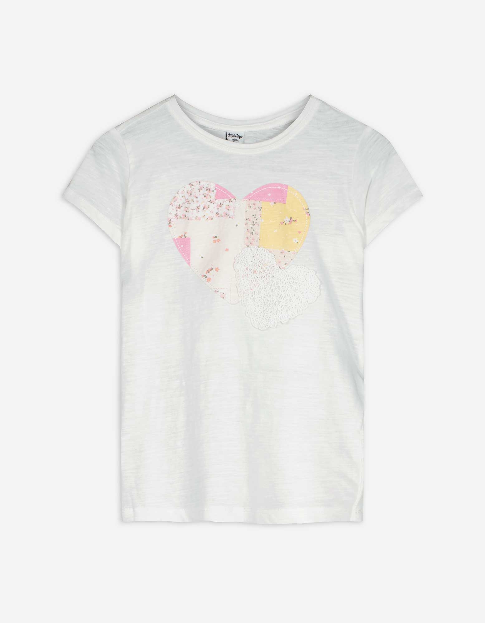 T-Shirt - Applikation - weiß