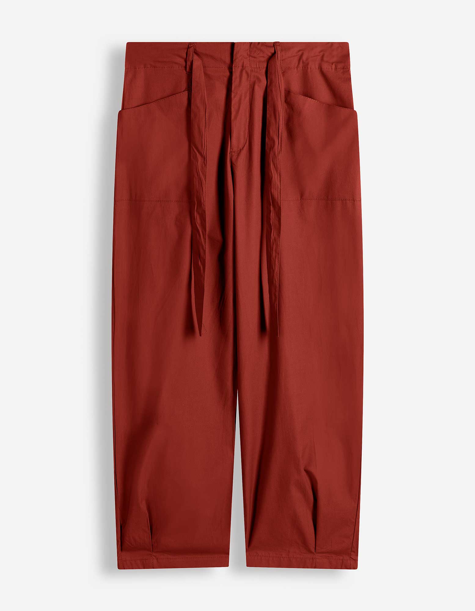 Broek - Geweven stof - Donkerbruin