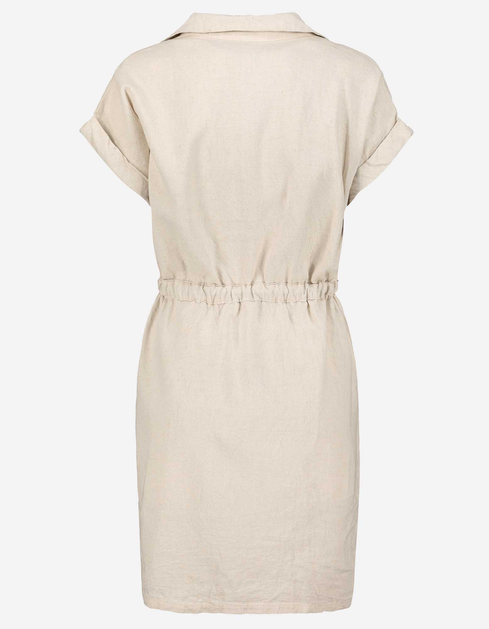 Damen Kleid Aus Leinen Mix Takko Fashion 
