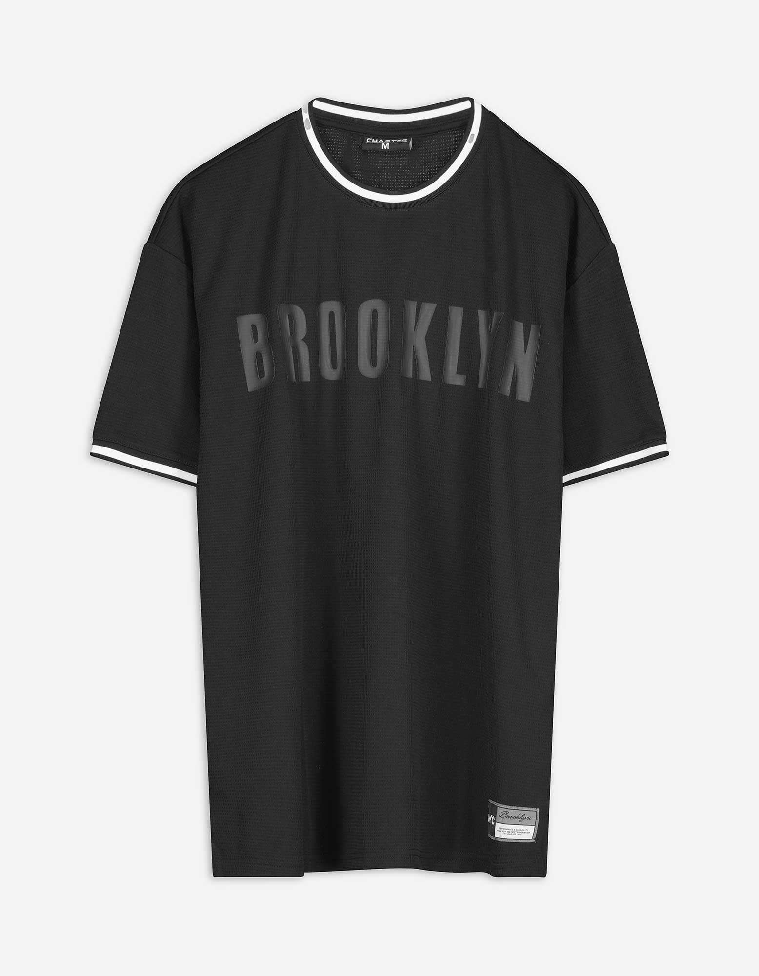 T-Shirt - Mesh - schwarz