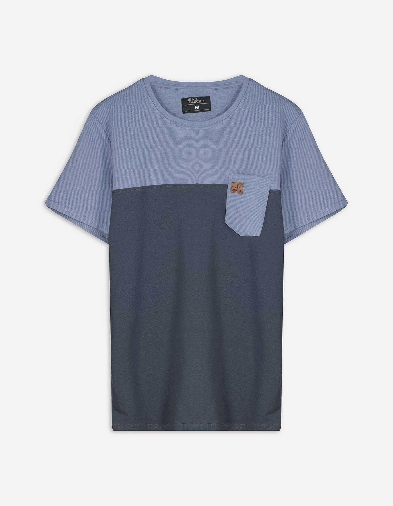 T-Shirt - Brusttasche - dunkelgrau
