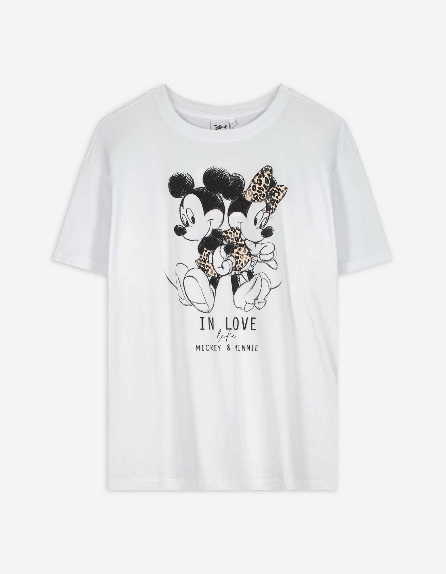 T-Shirt - Mickey Mouse und Minnie Mouse - weiß
