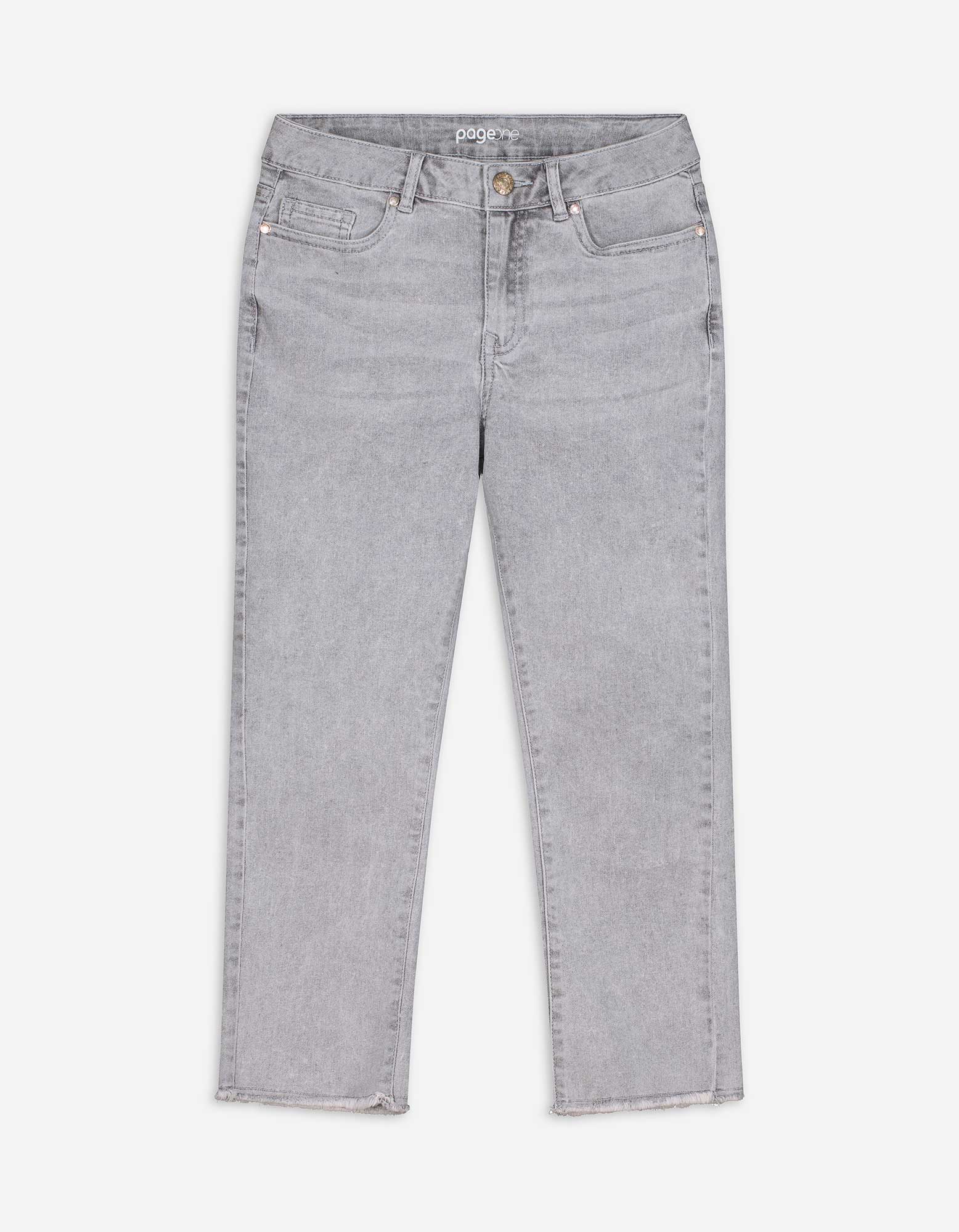 Caprihose - Wascheffekte - grau