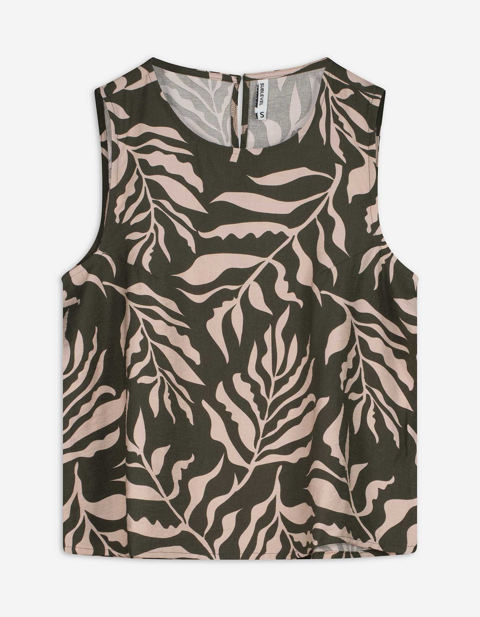 Blusenshirt - Allover-Print - grün