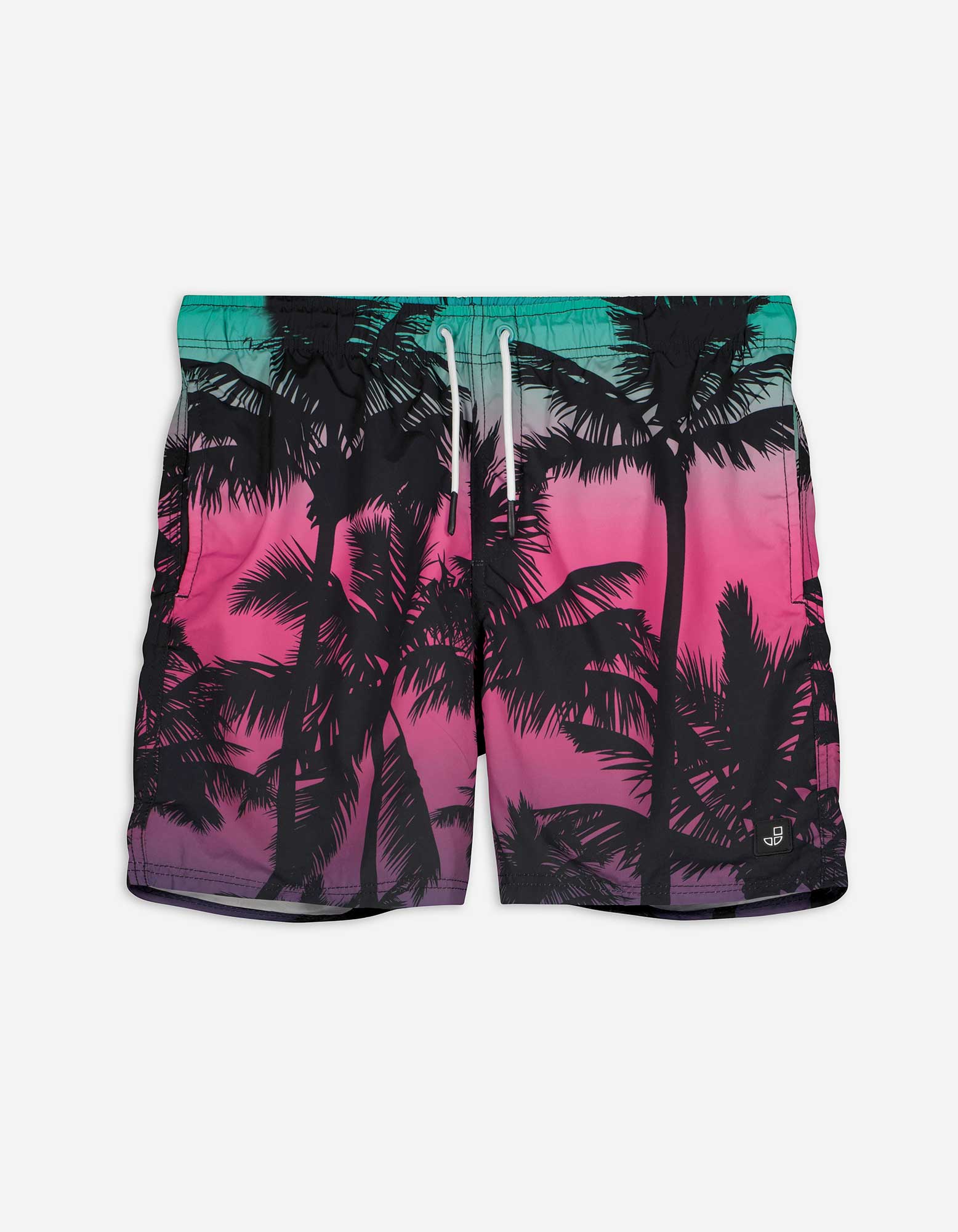 Badehose - Allover-Print - türkis