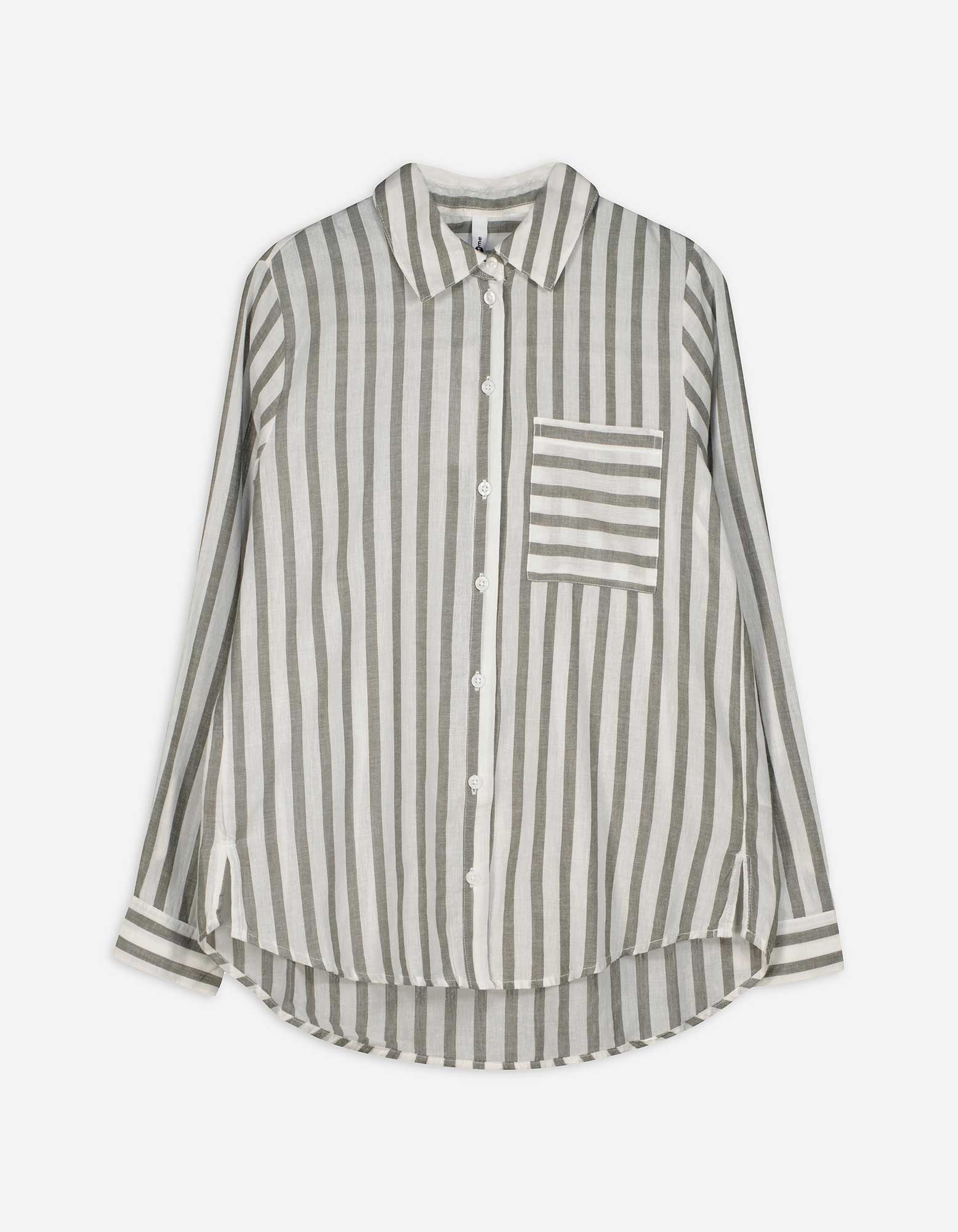 Bluse - Brusttasche - dunkelgrün