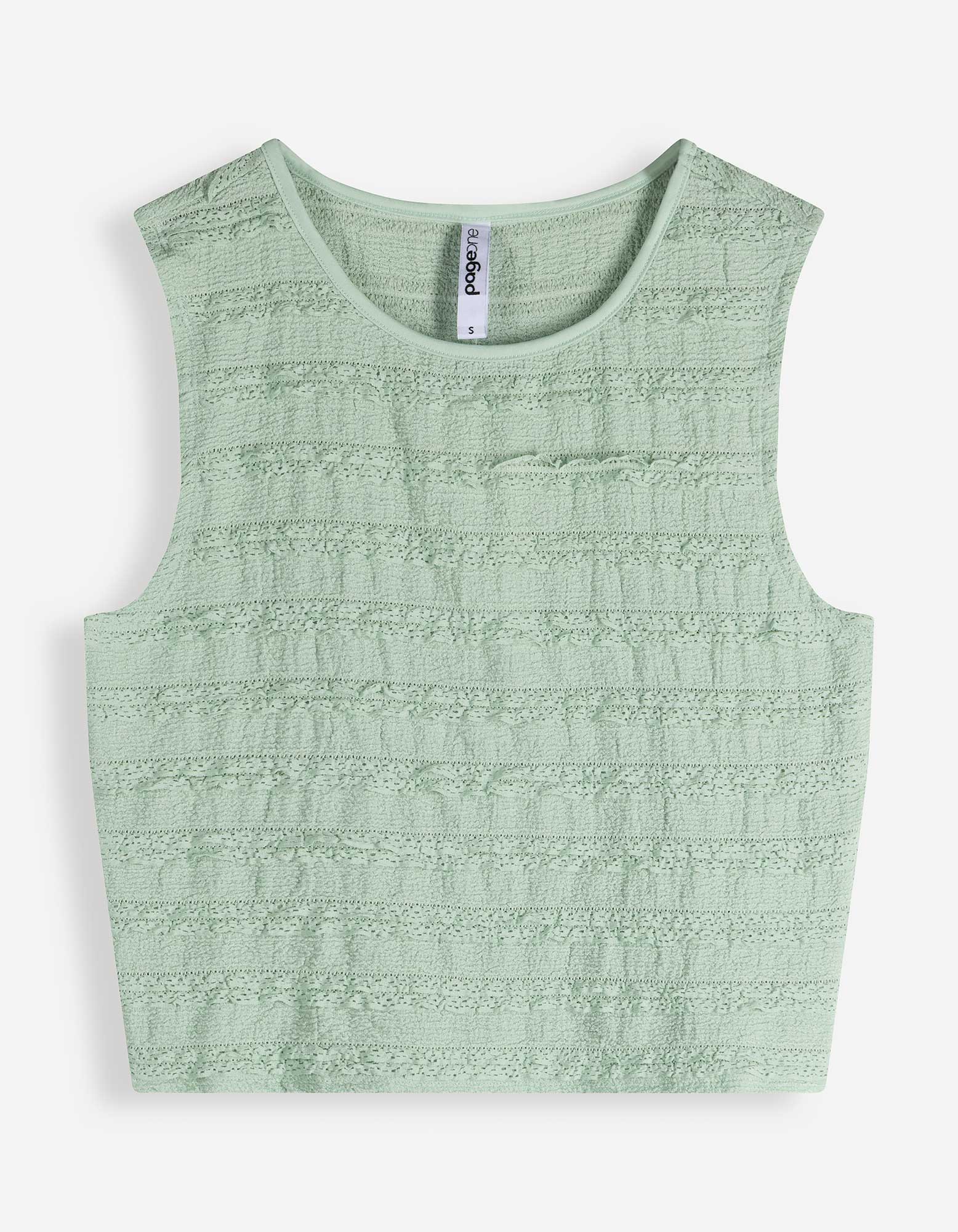 Cropped top - Kant - Mintgroen