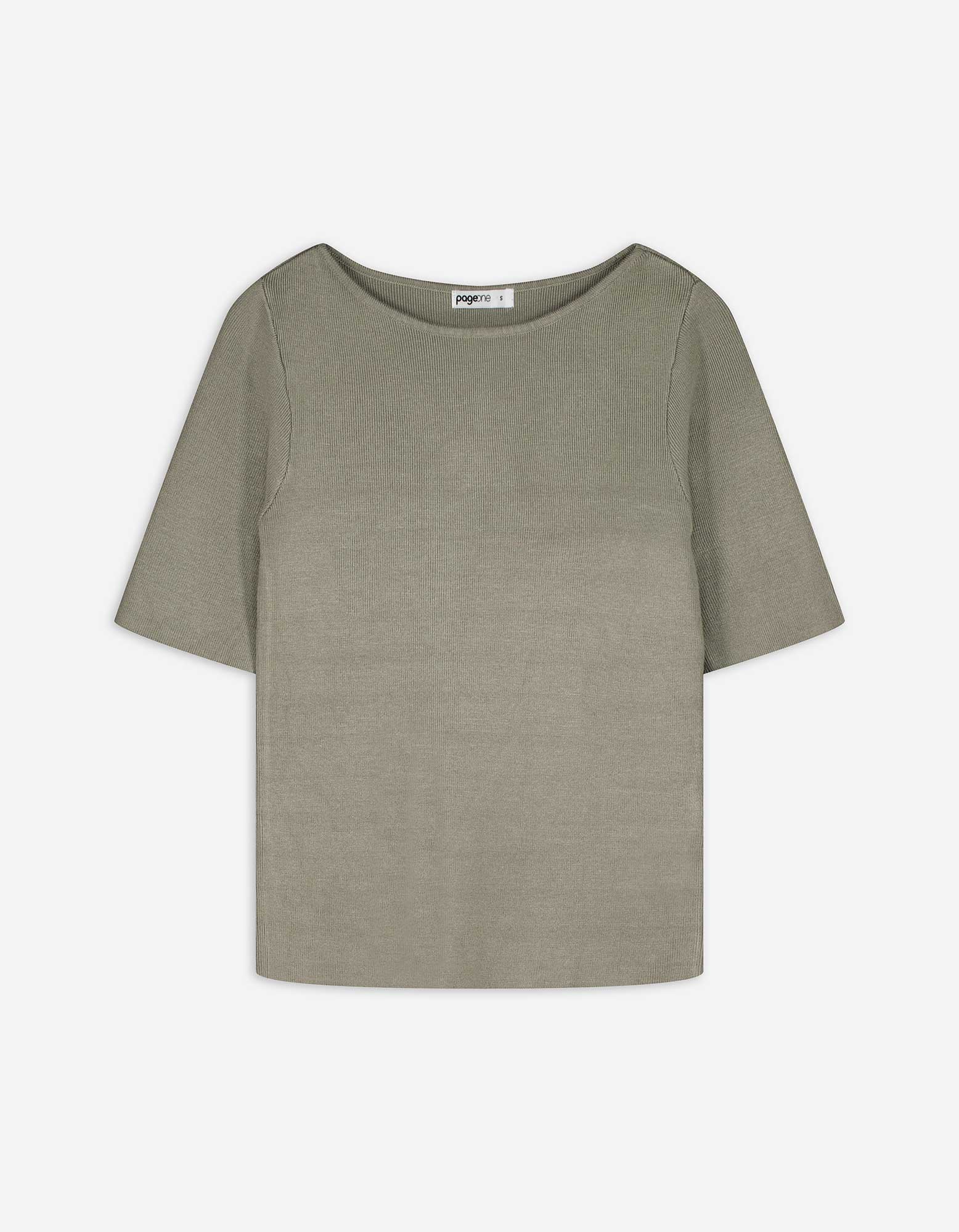 Strickshirt - U-Ausschnitt - hellgrün
