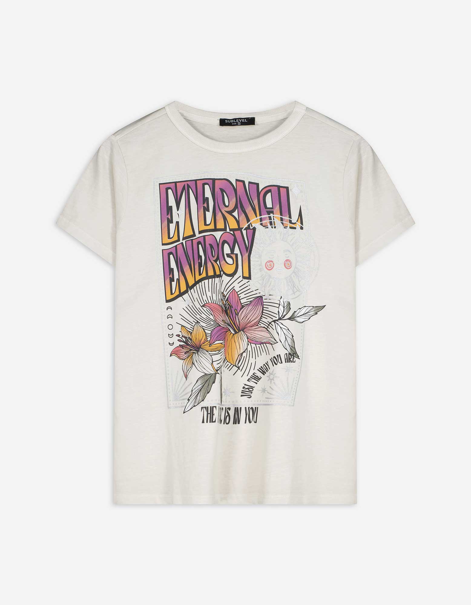 T-Shirt - Frontprint - beige
