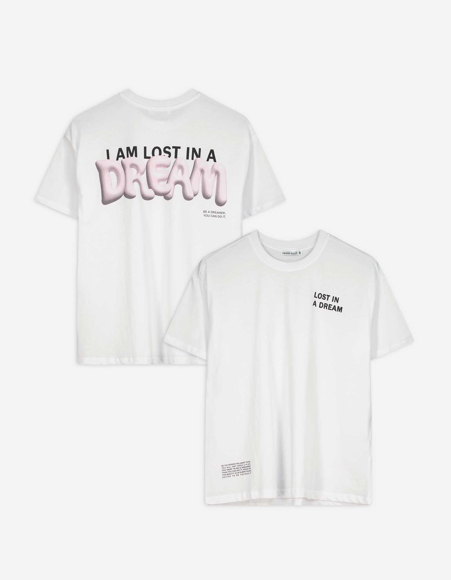 T-Shirt - Rückenprint - weiß