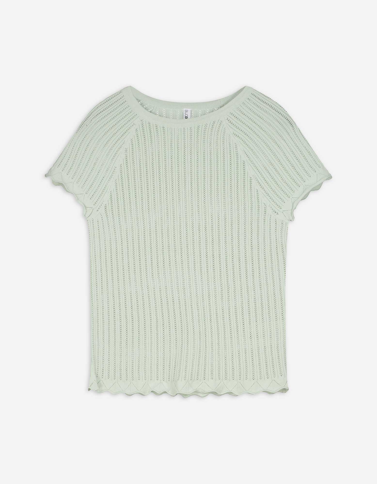 Strickshirt - einfarbig - hellgrün