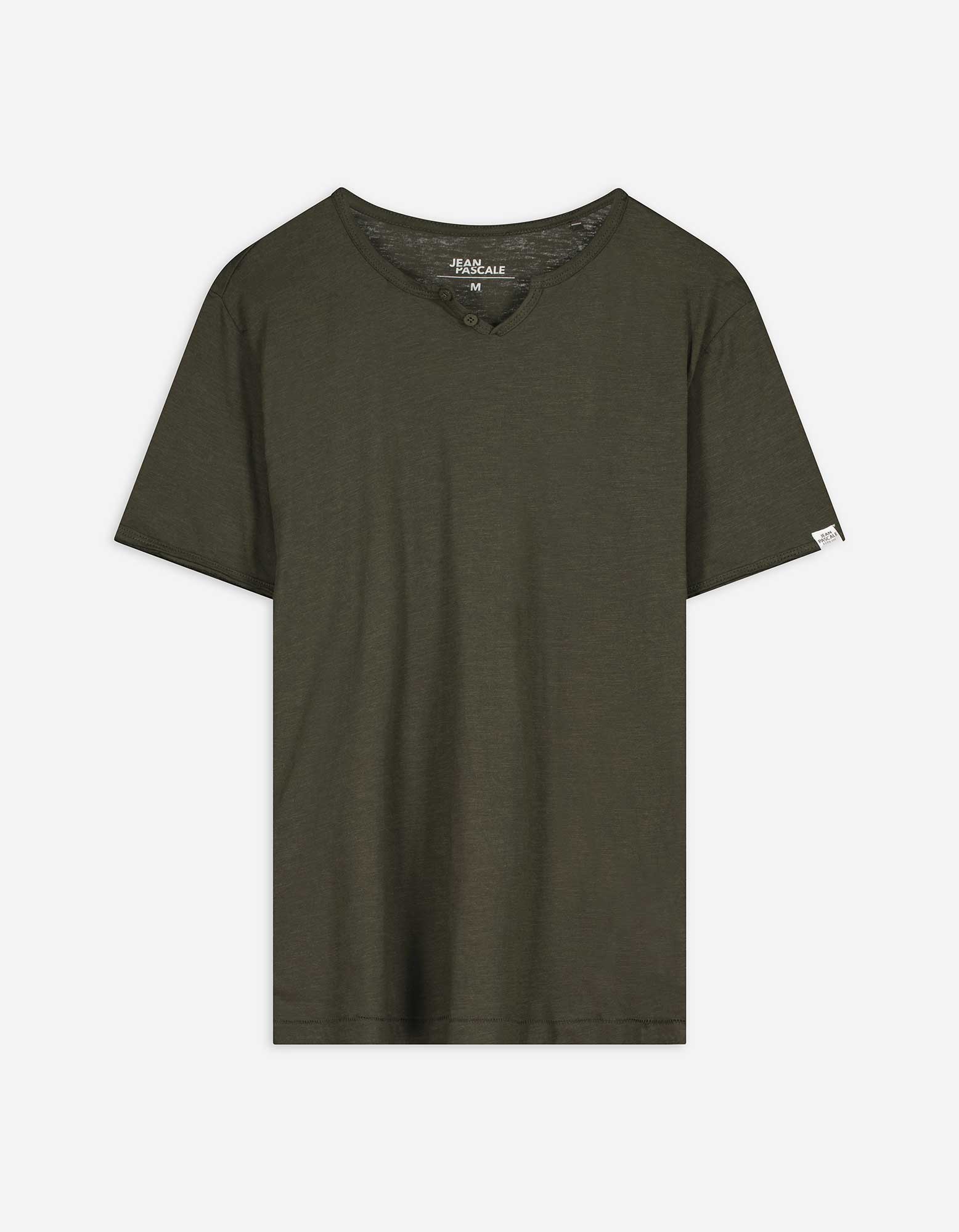T-Shirt - T-Shirt-Ausschnitt - dunkelgrün