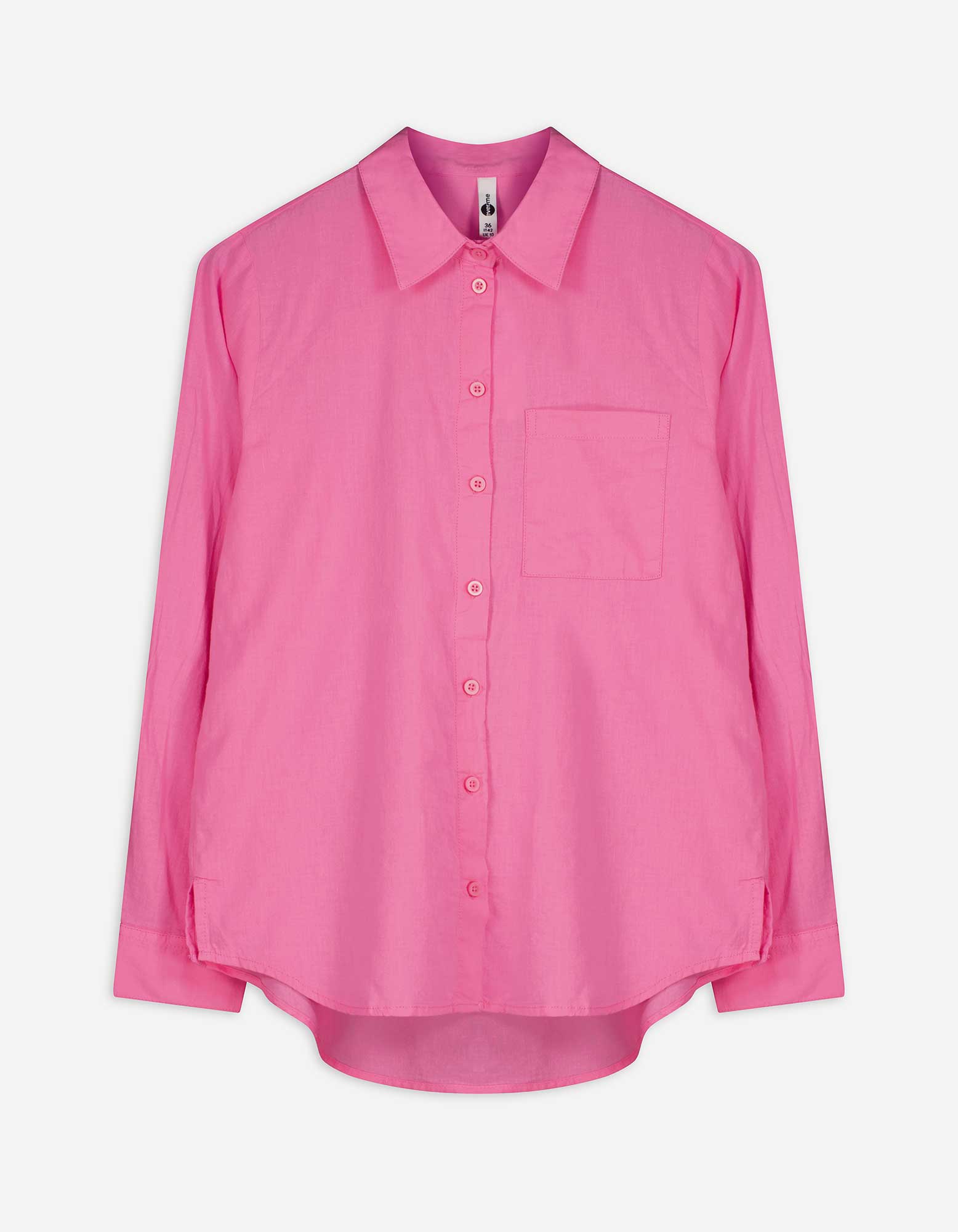 Bluse - einfarbig - pink