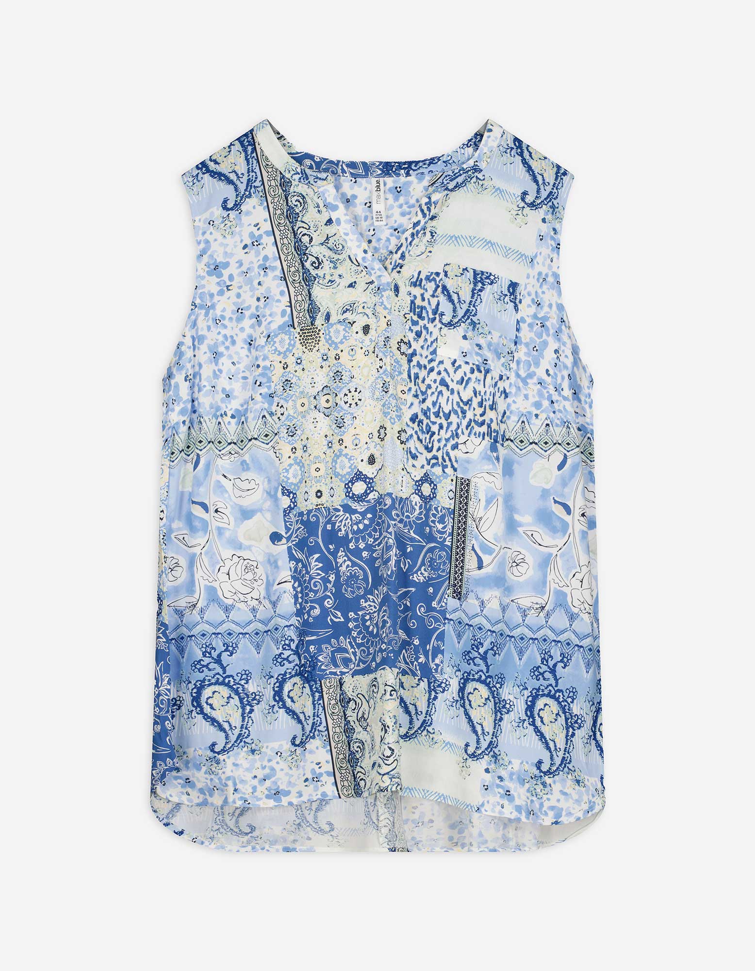 Top - Allover-Muster - hellblau