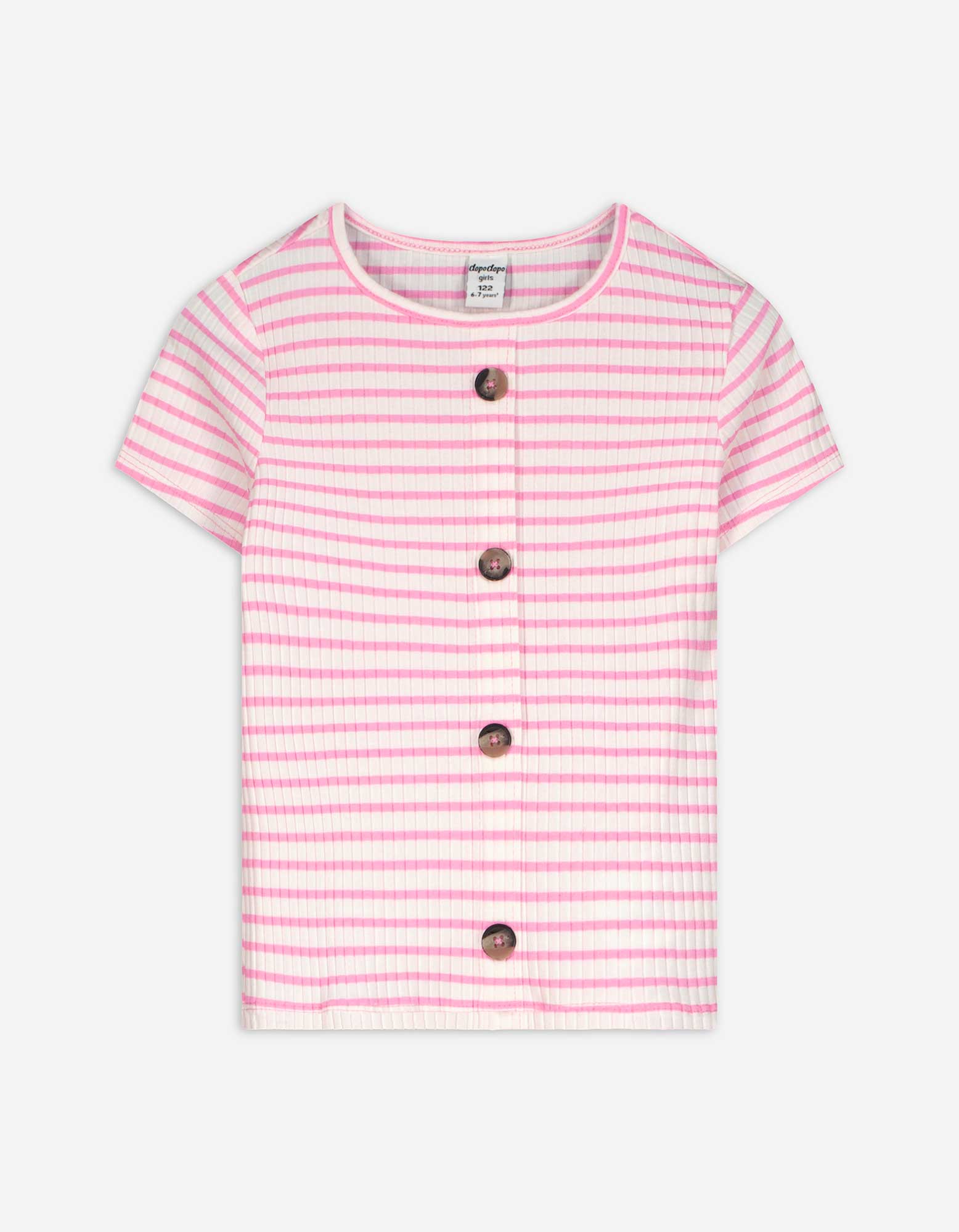T-Shirt - Streifen - pink