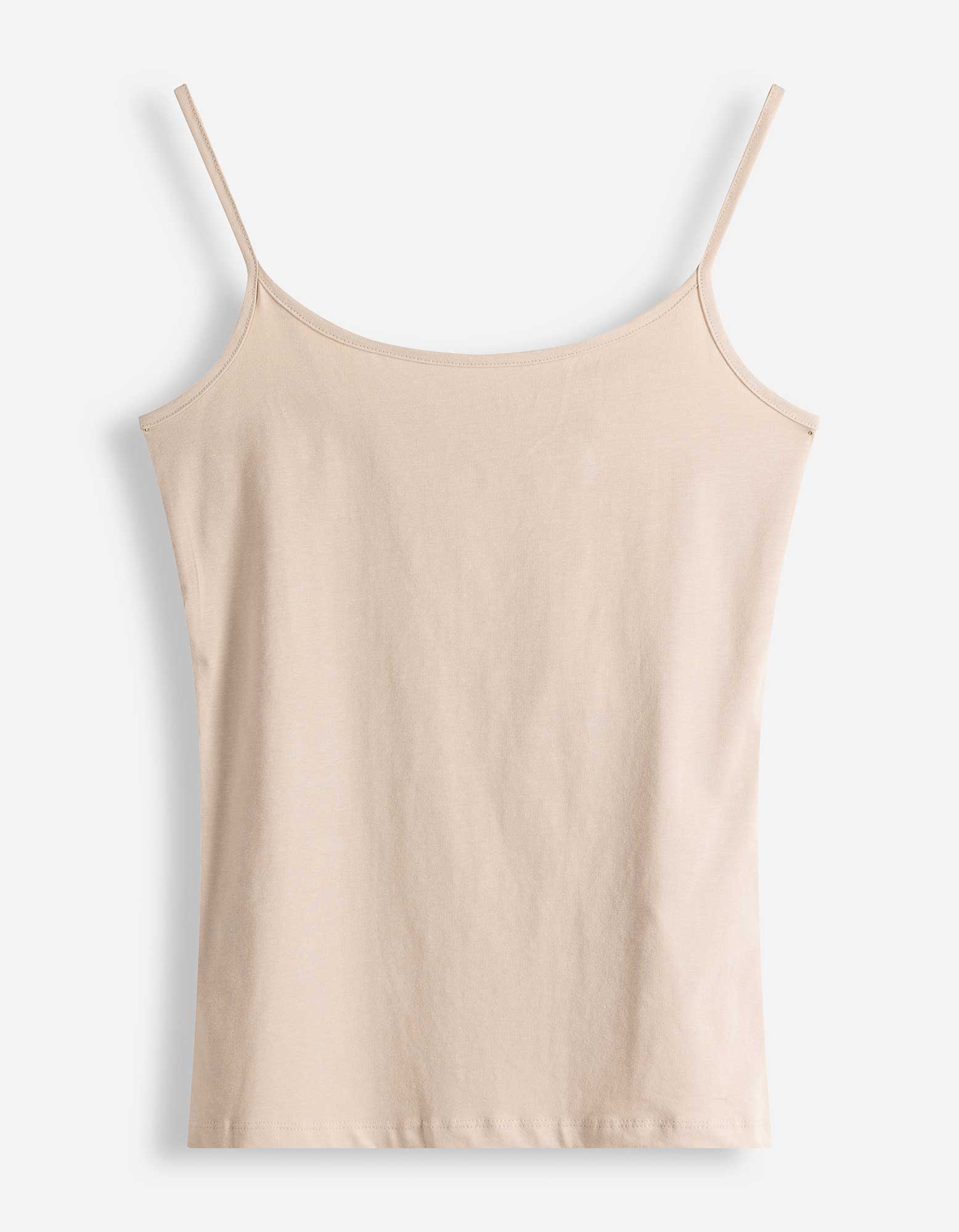 Top - Spaghettibandjes - Beige