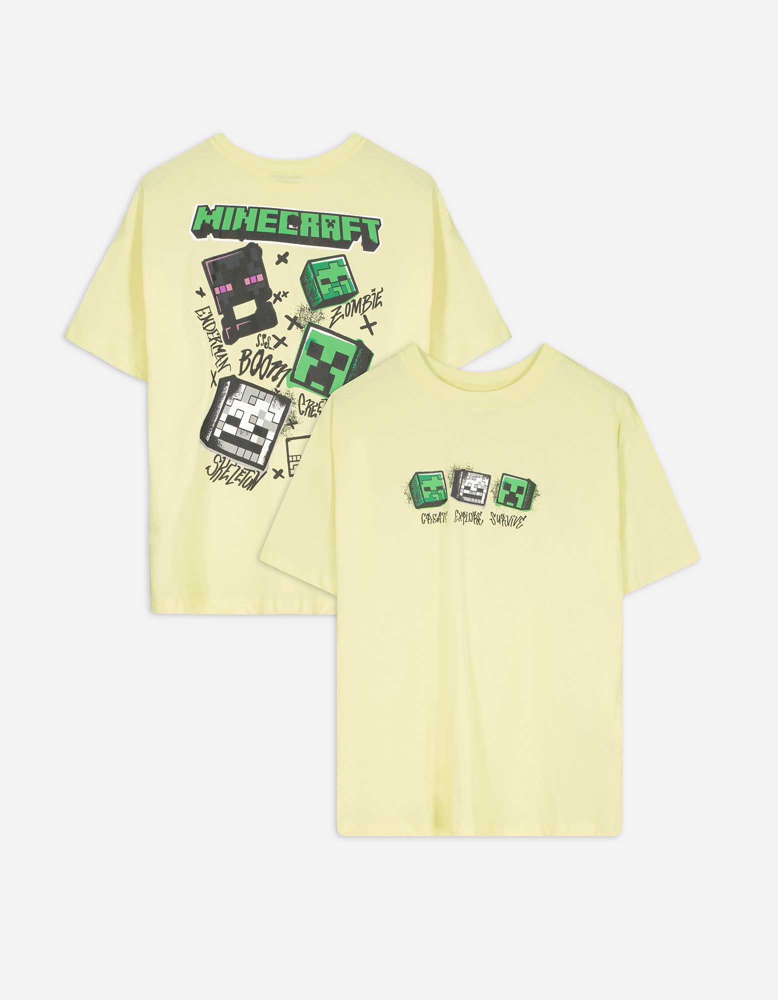 T-Shirt - Minecraft - hellgelb
