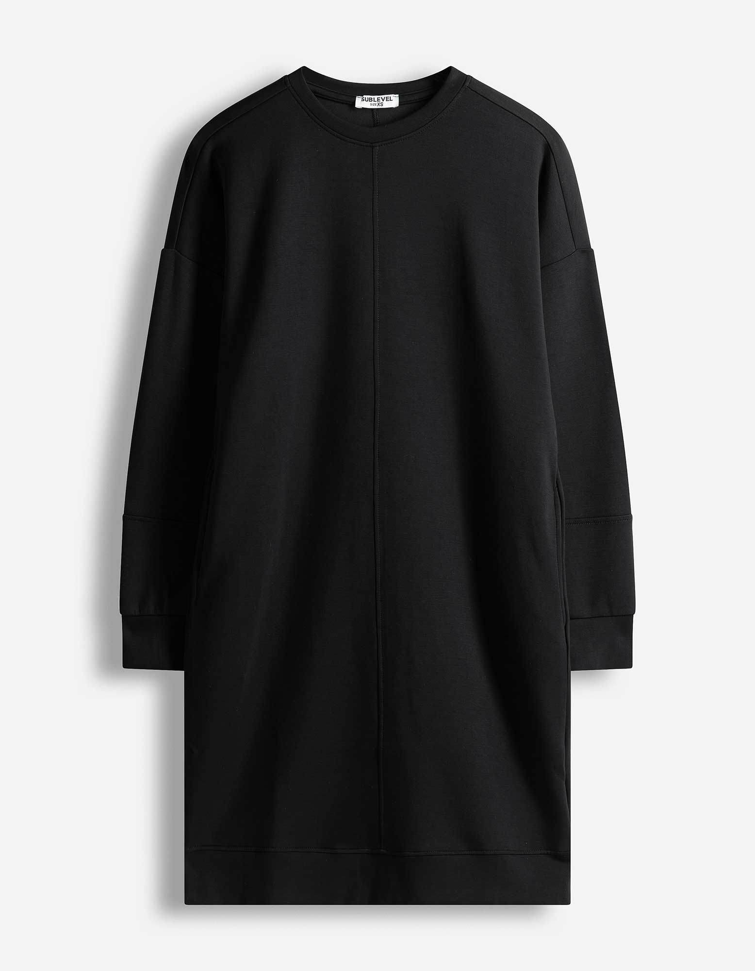Jurk - Sweatstof - Zwart