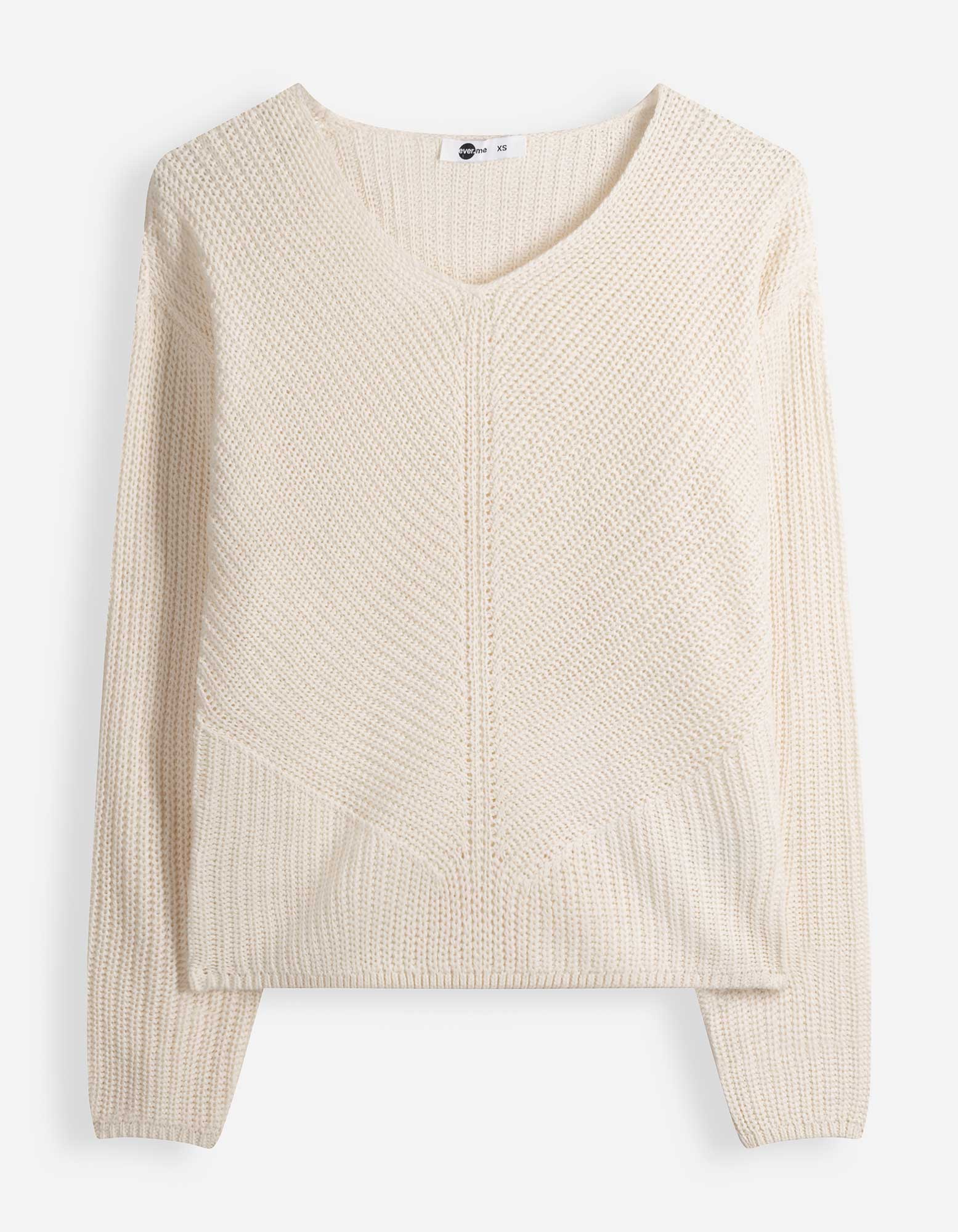 V-hals - Beige