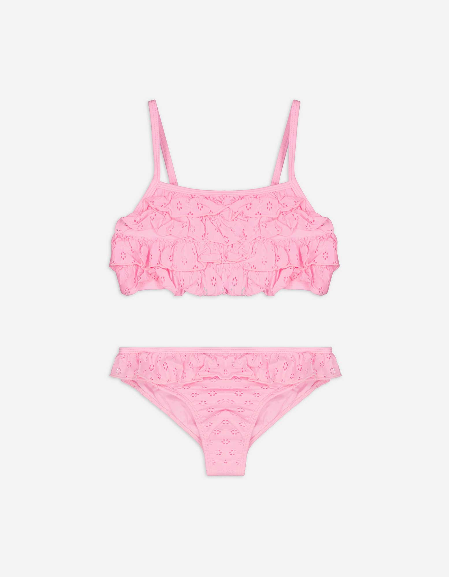 Set aus Bikinitop und Bikinislip - einfarbig - rosa