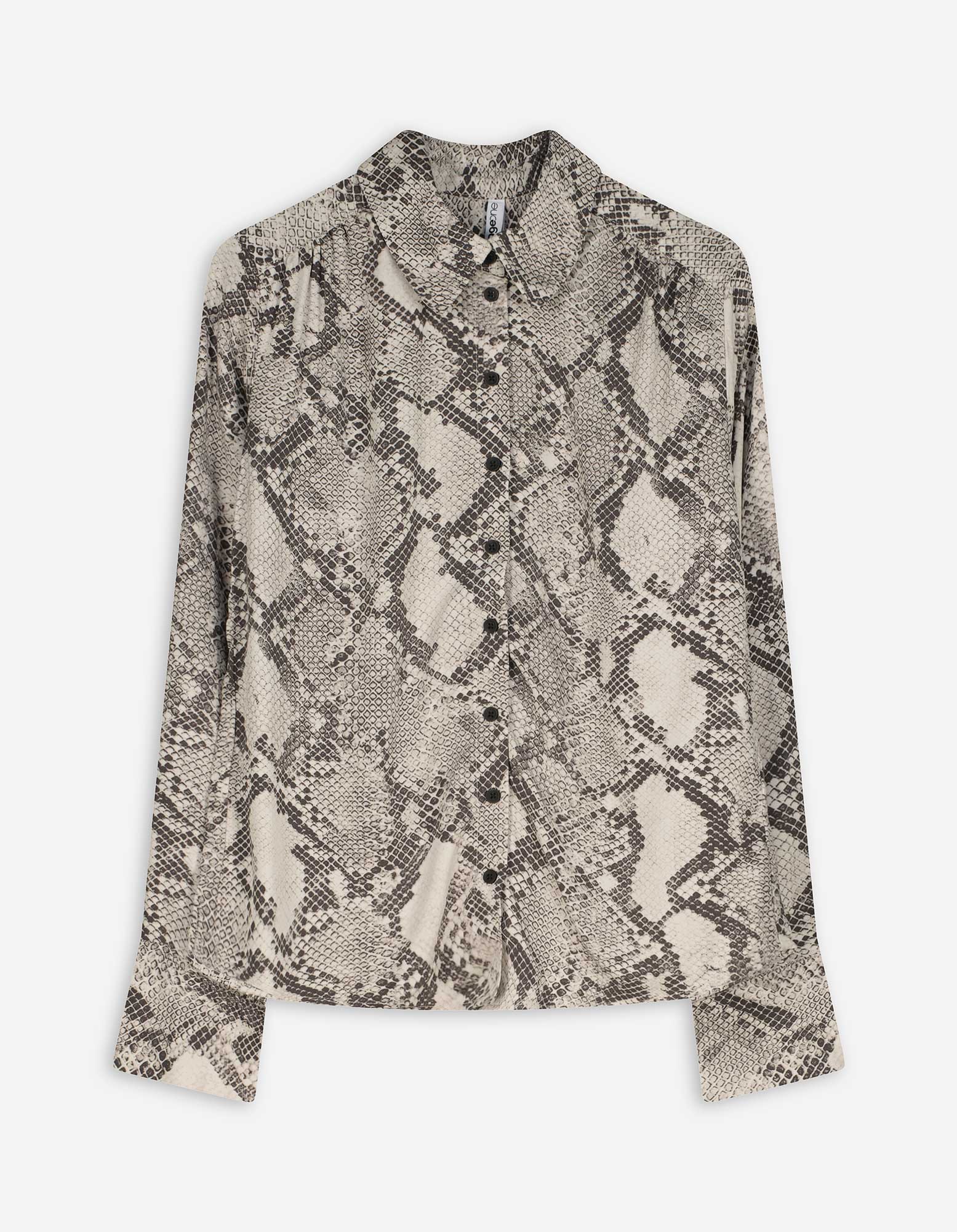 Blouse - Slangenmotief - wit