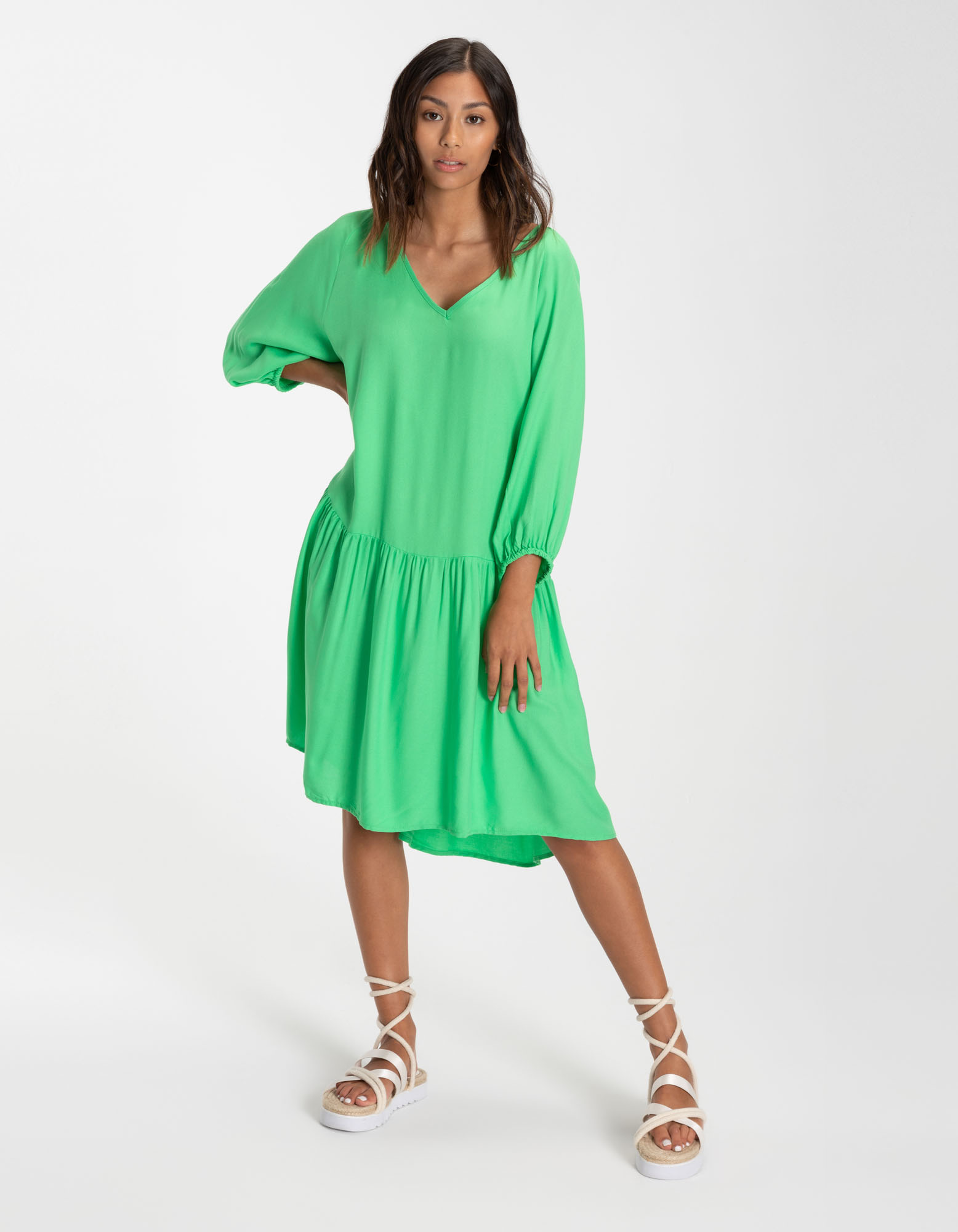 Midi jurk Viscose Takko Fashion