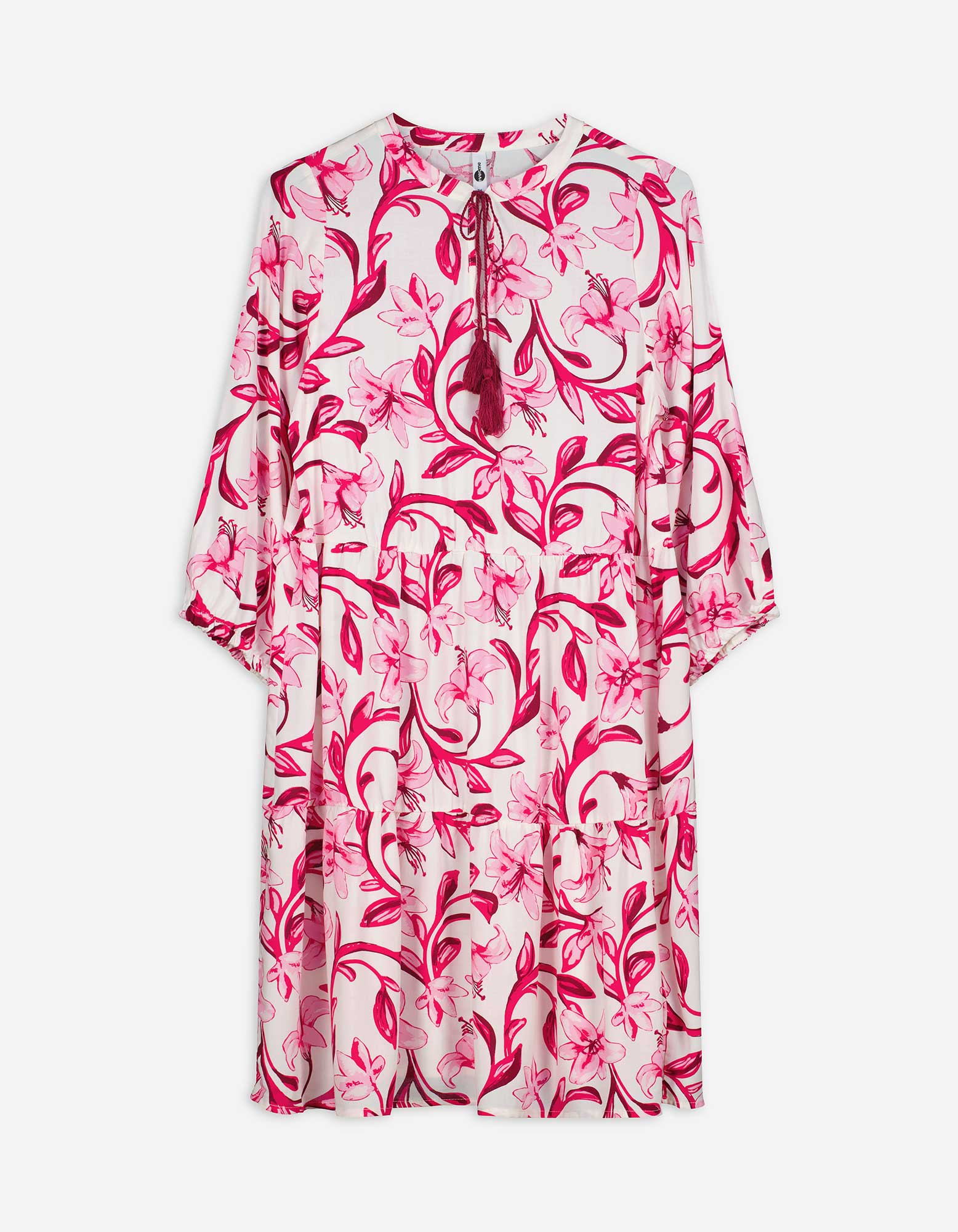 Kleid - Allover-Muster - pink