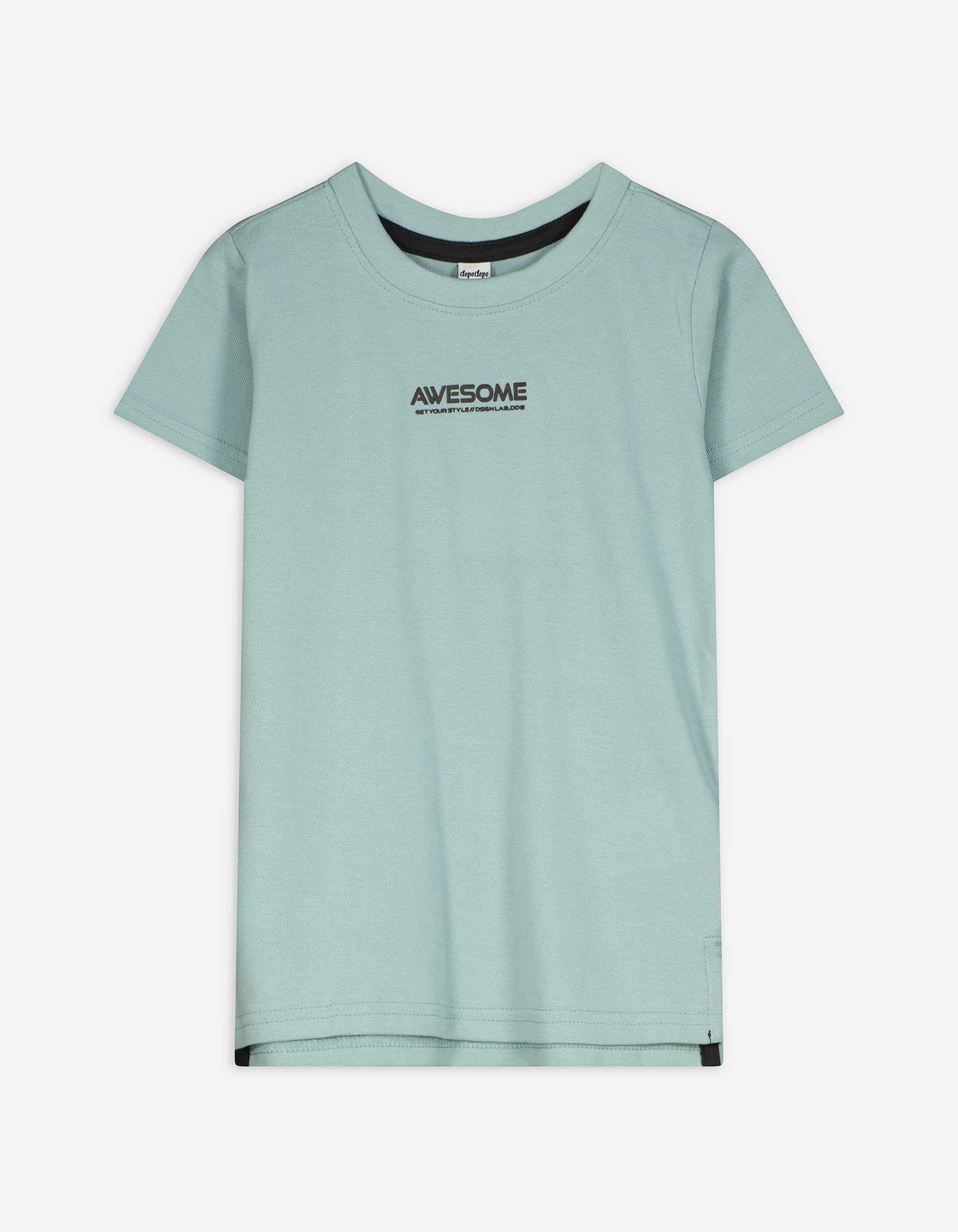 T-Shirt - Waffelstruktur - türkis
