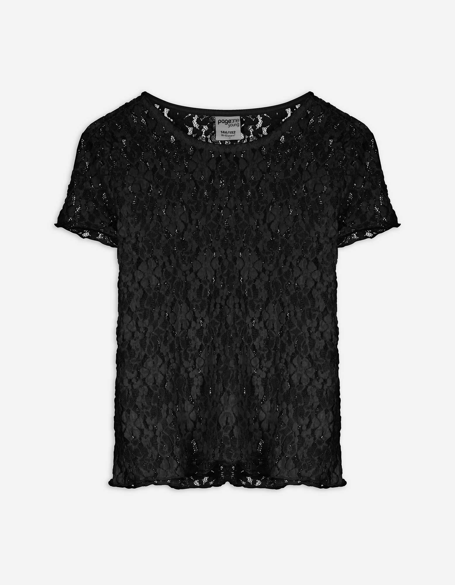 Shirt - Lochspitze - schwarz
