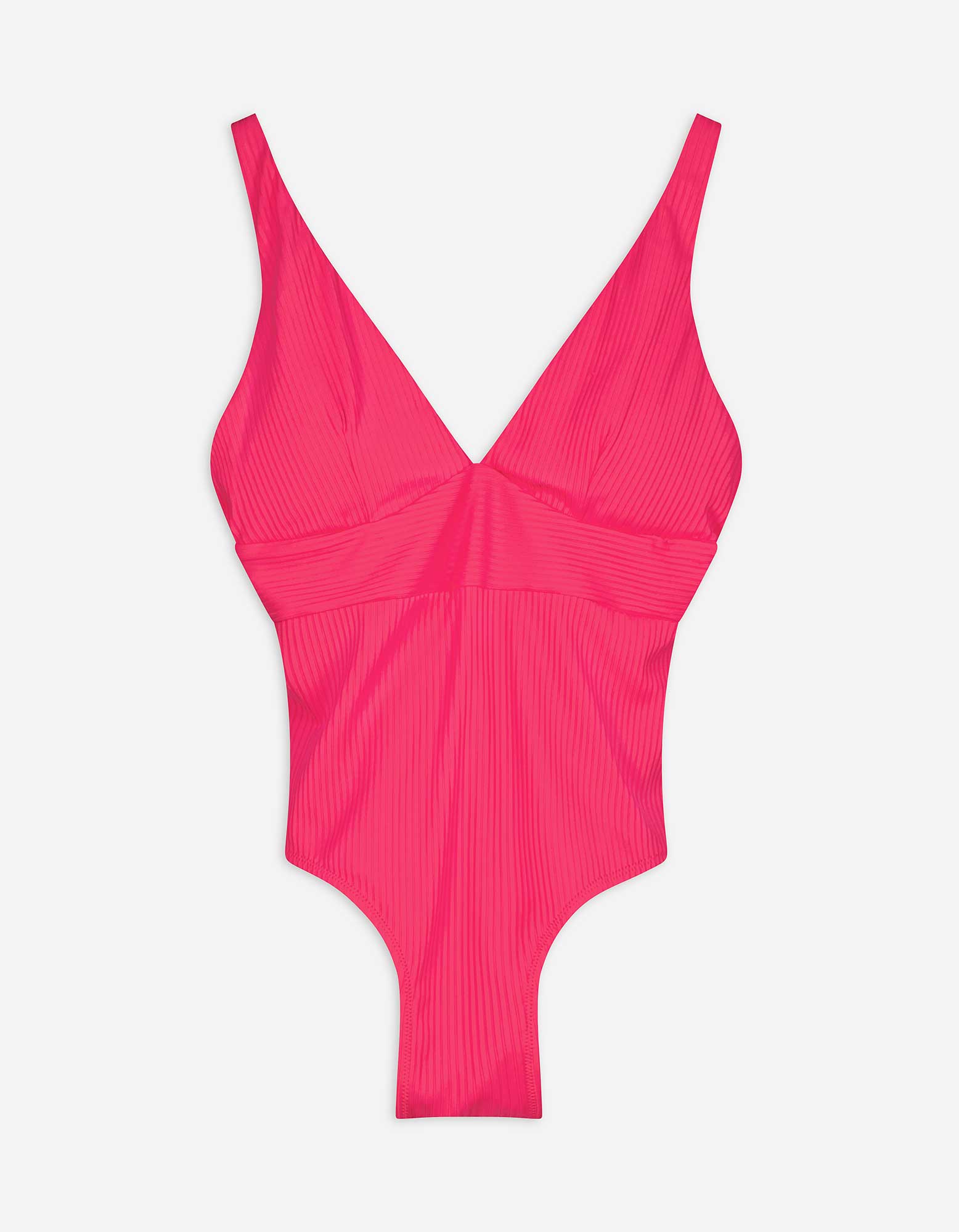 Badeanzug - einfarbig - pink