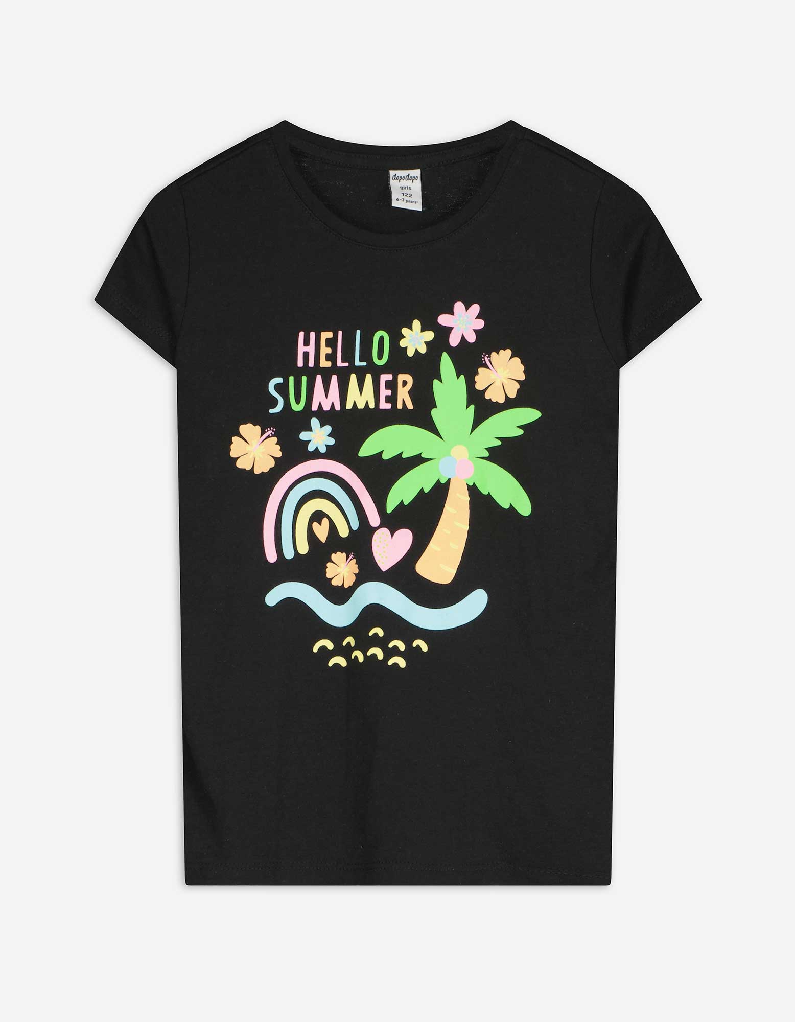T-Shirt - Frontprint - schwarz