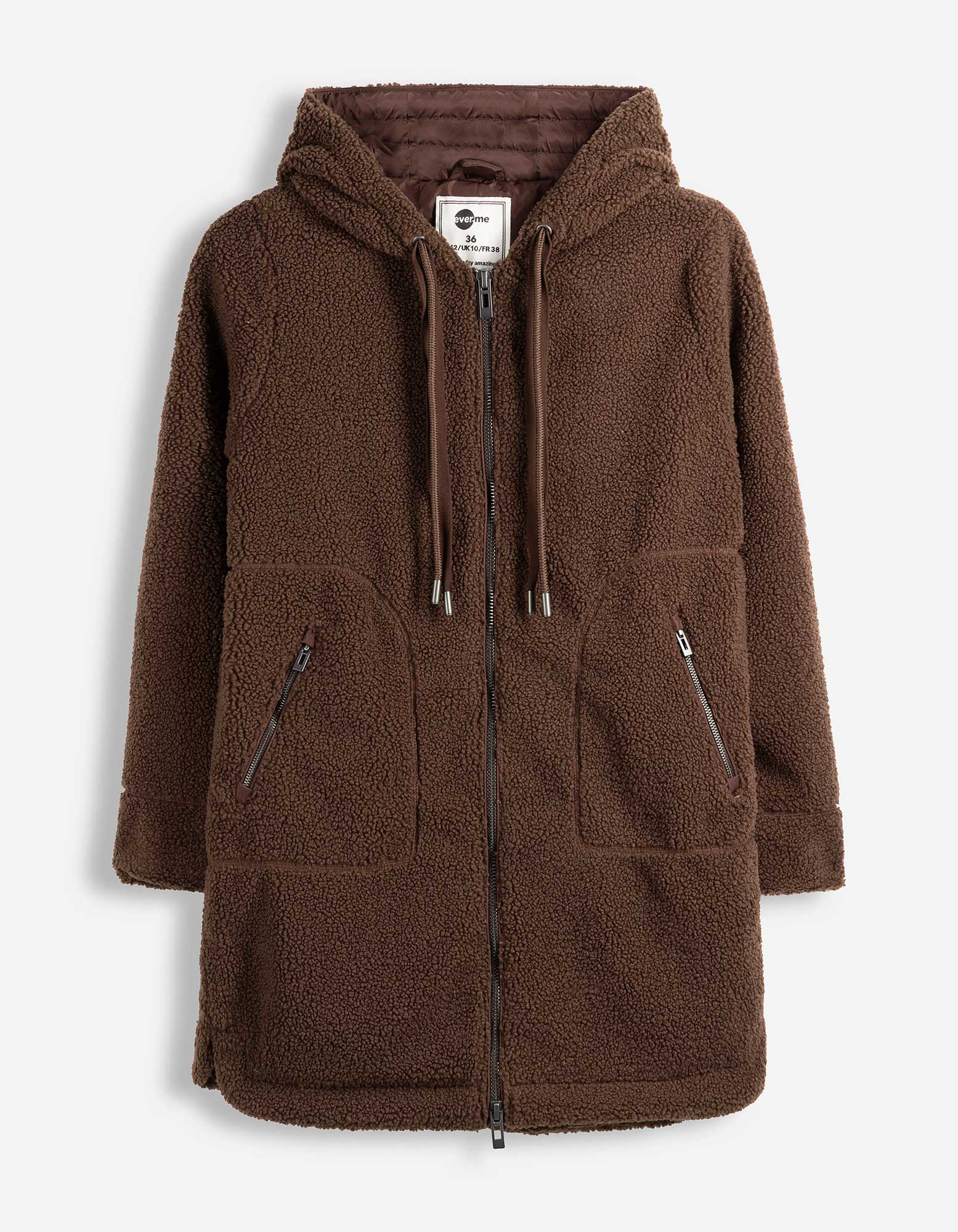 Mantel - Teddy - Donkerbruin