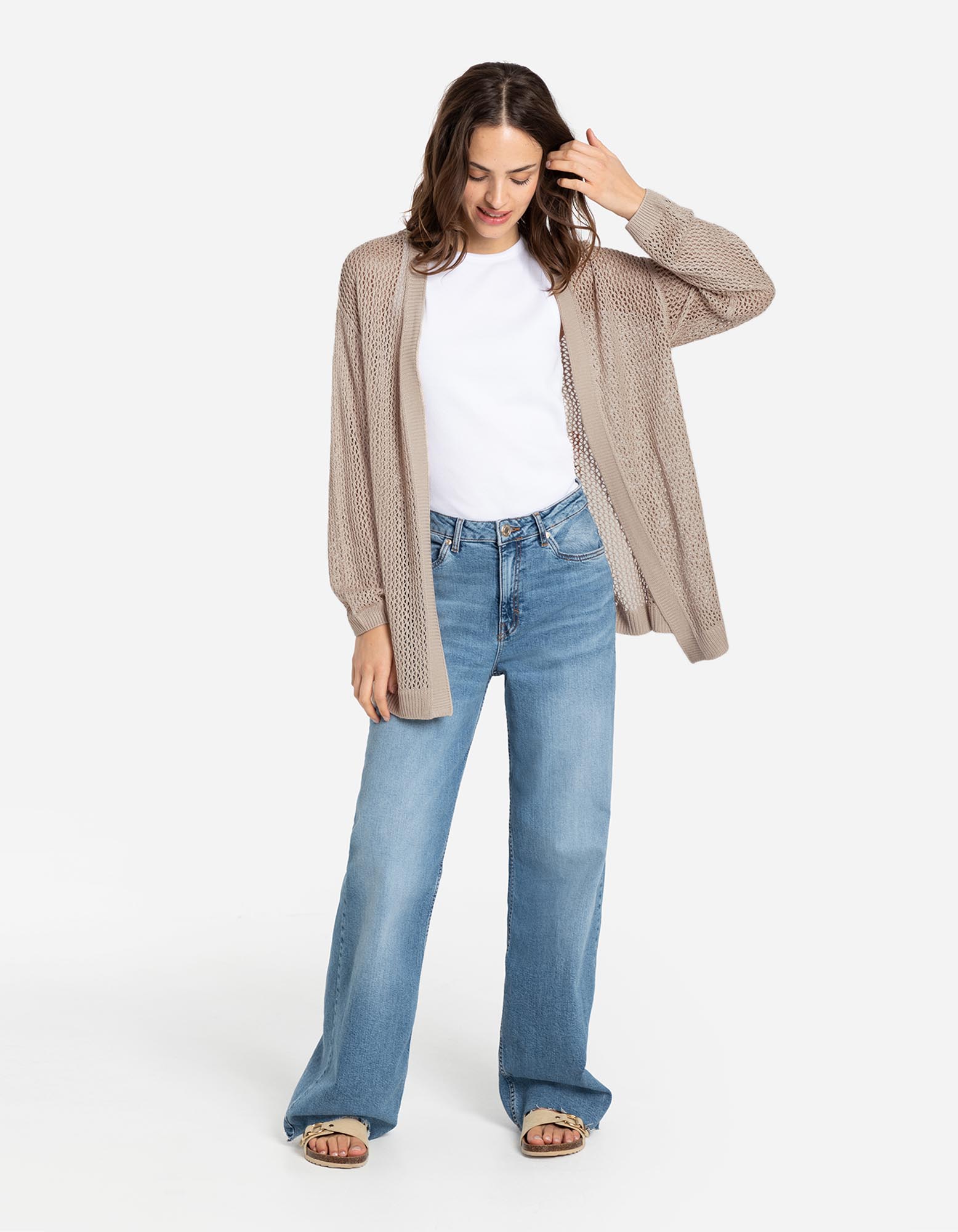 Cardigan - Lochstrick - Takko Fashion