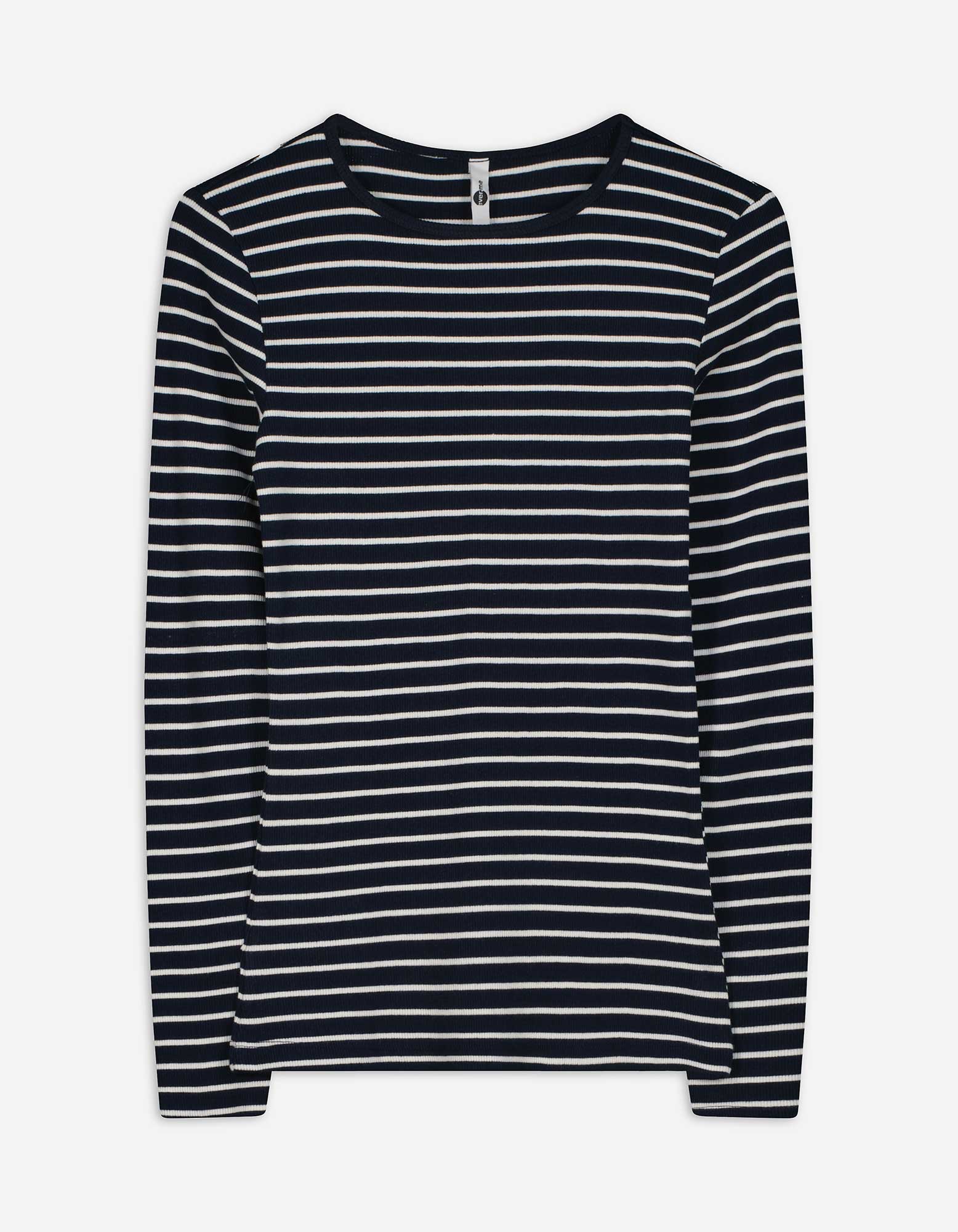 Langarmshirt - Rippenstruktur - dunkelblau