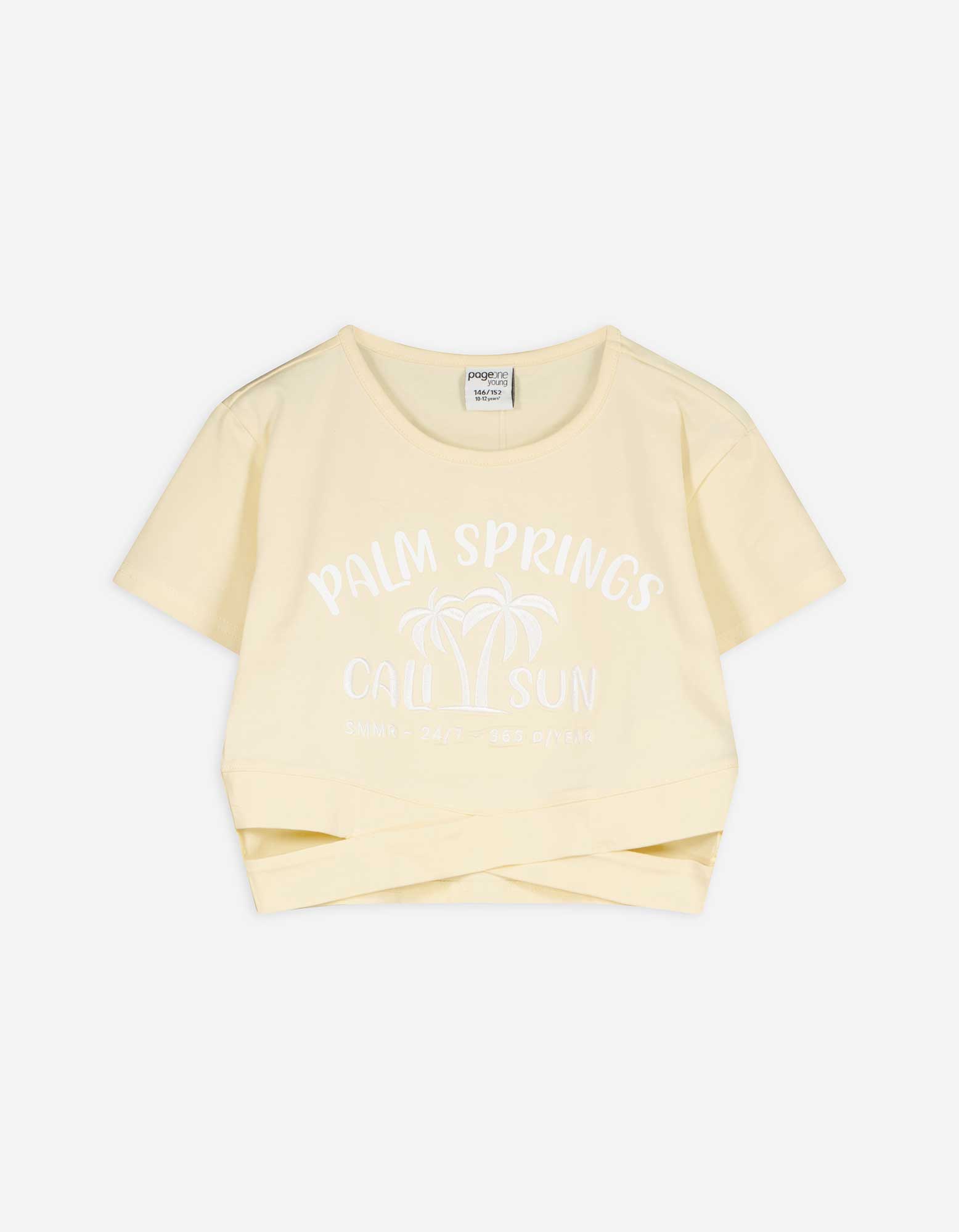 Cropped Shirt - Cut-Outs - hellgelb