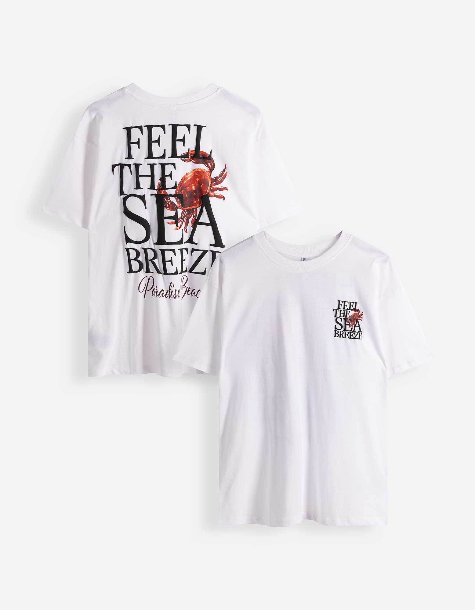 T-shirt - Afdrukken achteraan - wit