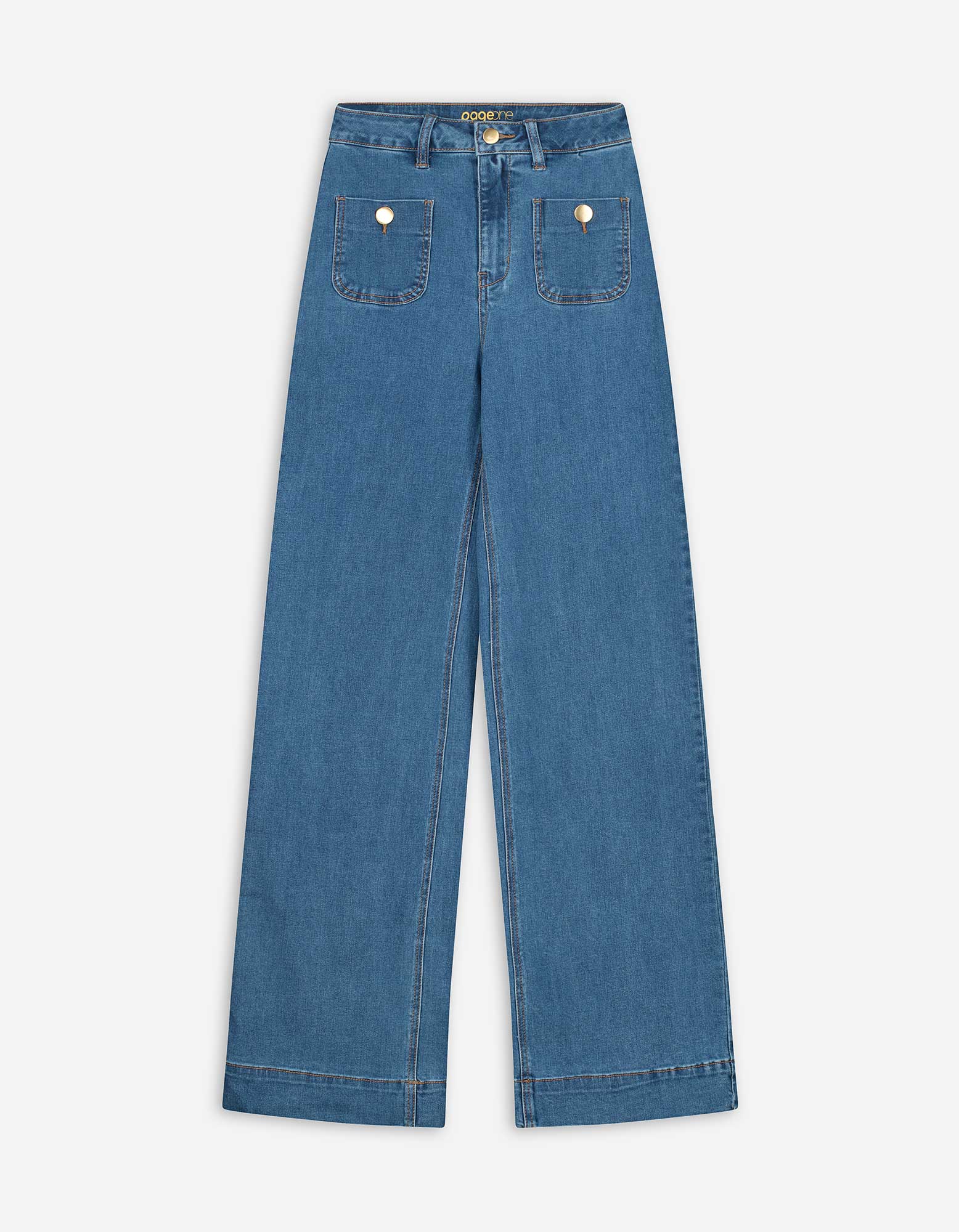 Jeans - Hoge taille - blauw