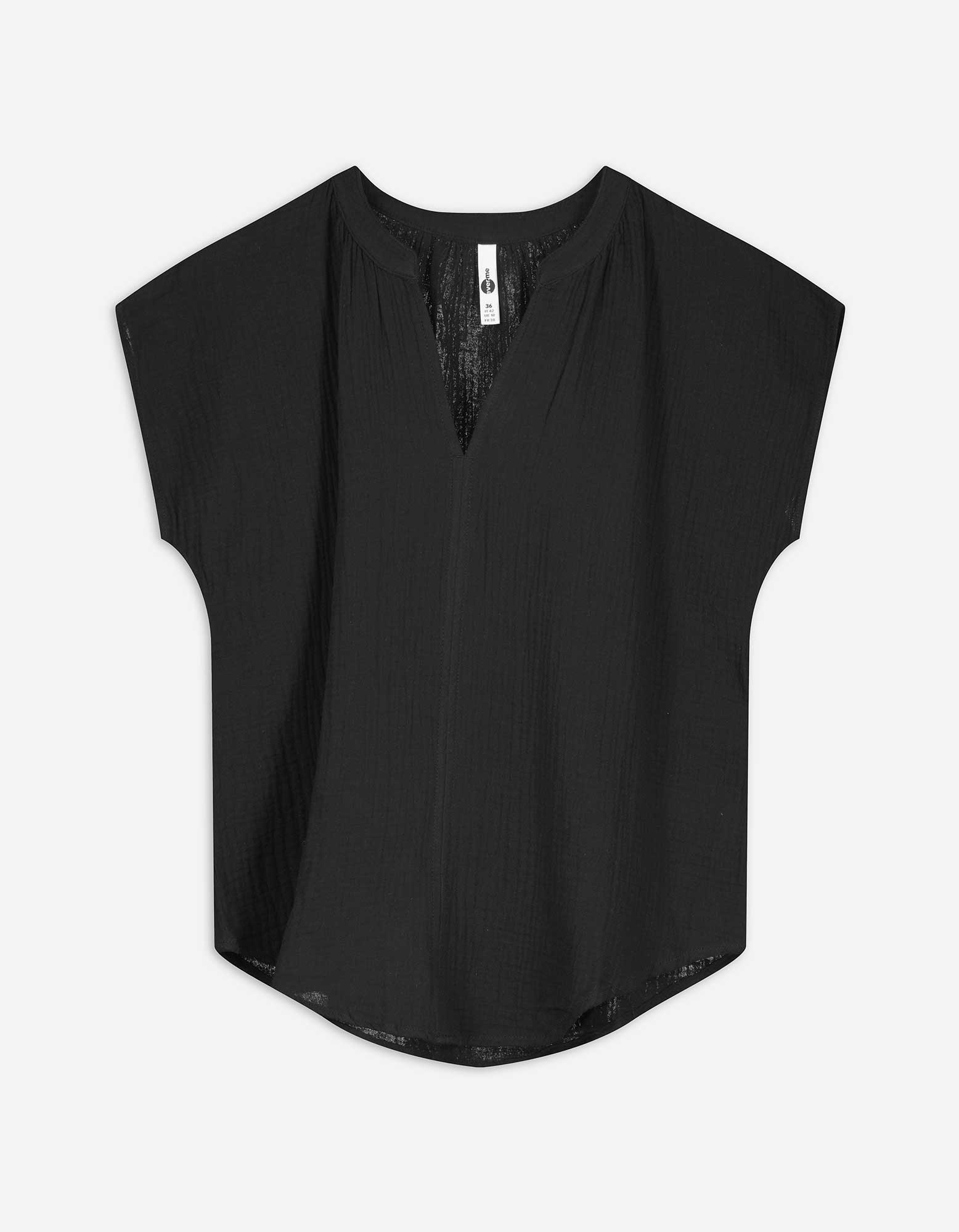 Bluse - Musselin - schwarz