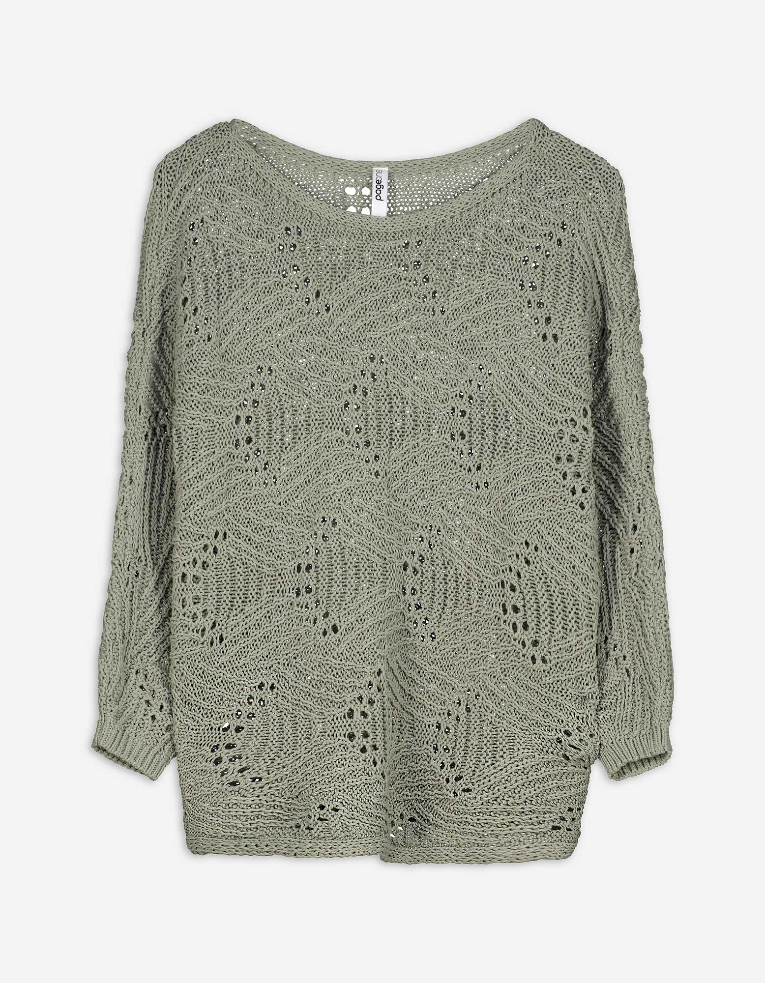 Strickpullover - einfarbig - hellgrün