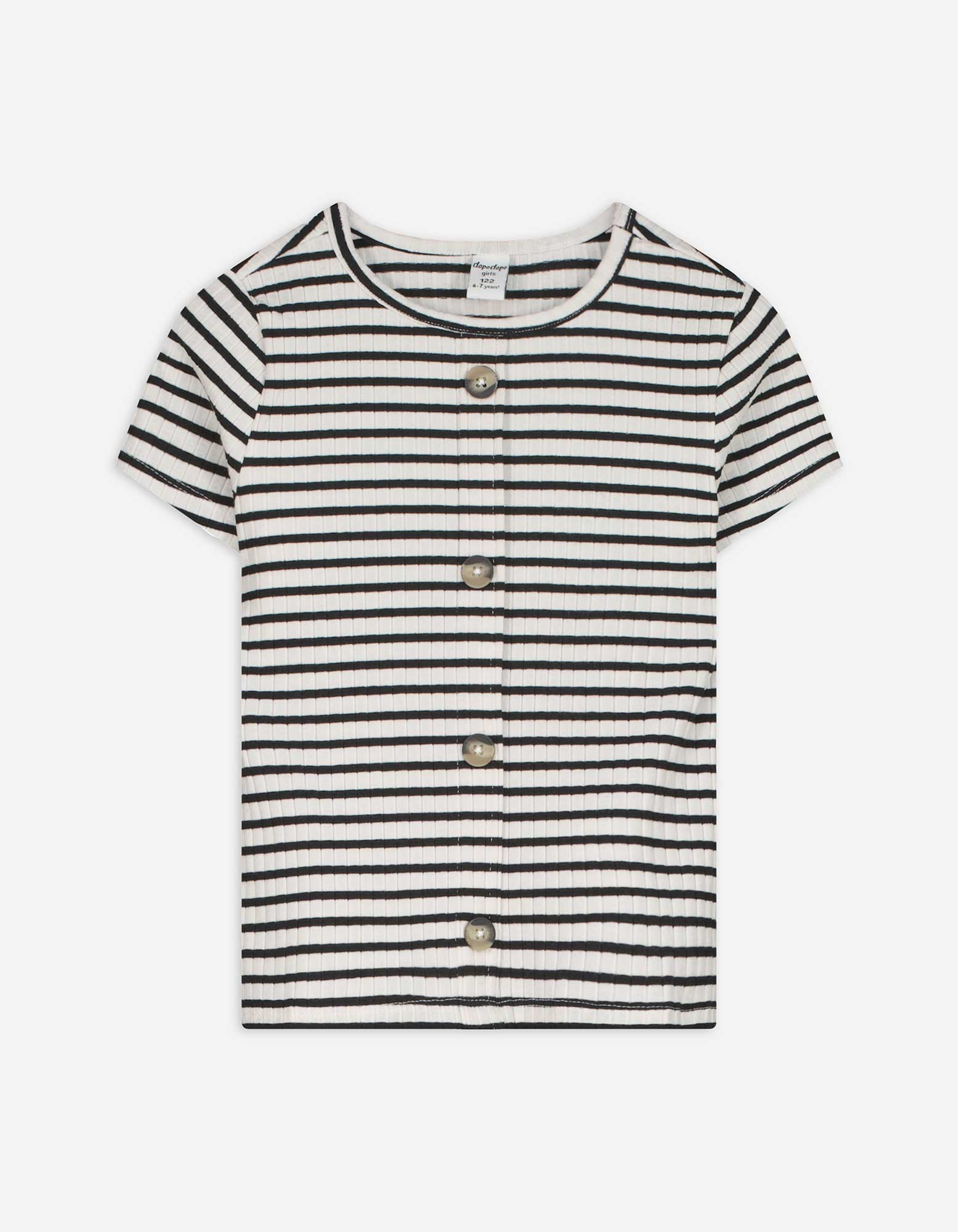 T-Shirt - Streifen - weiß