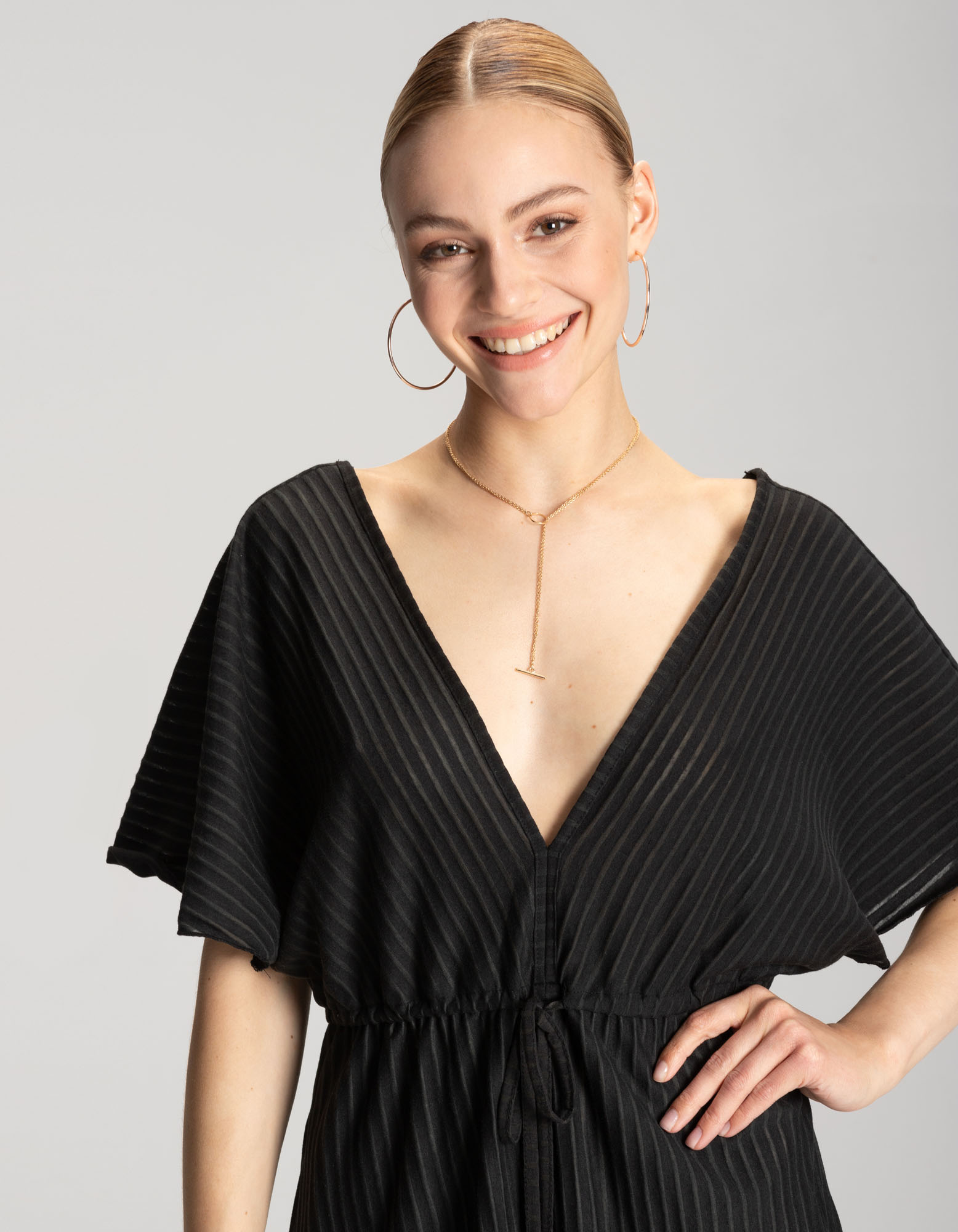 Damen Strandkleid - Gestreift - Takko Fashion