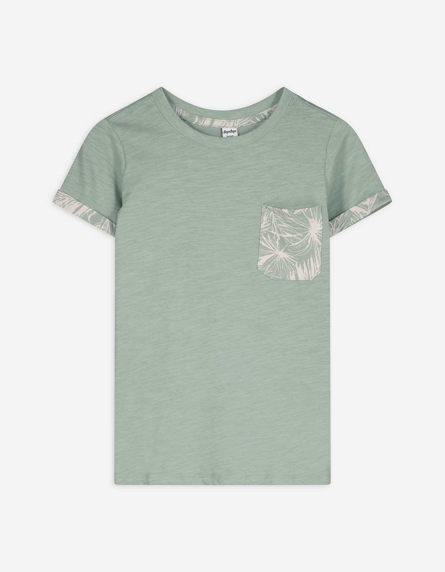 T-Shirt - Brusttasche - grün