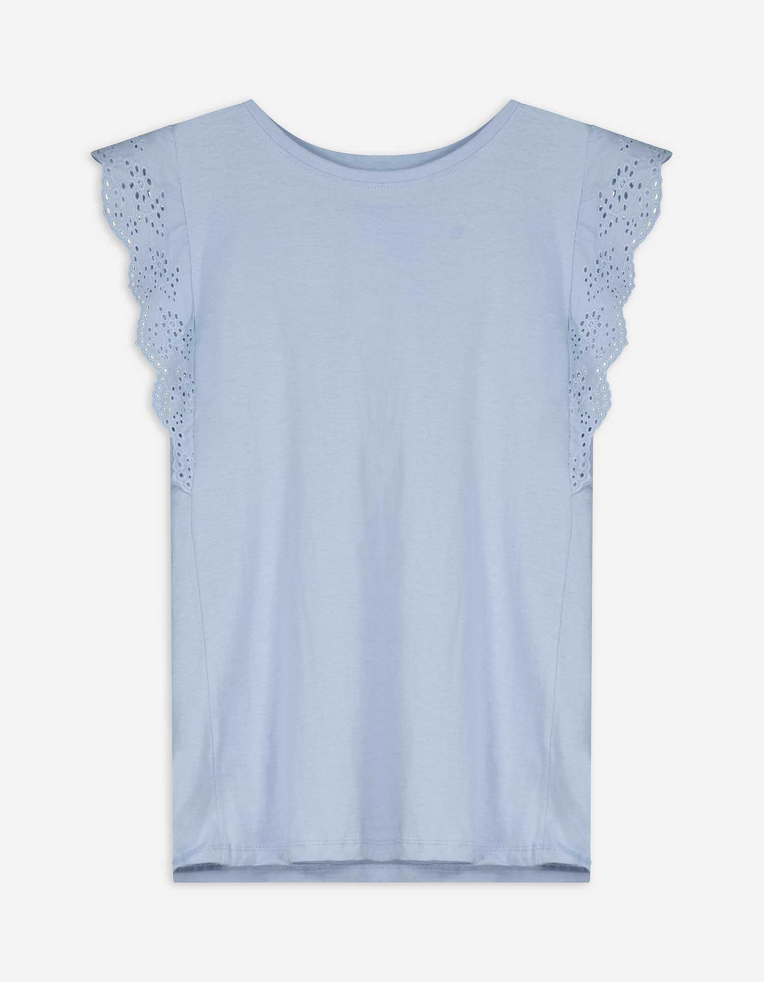 T-Shirt - Lochspitze - hellblau
