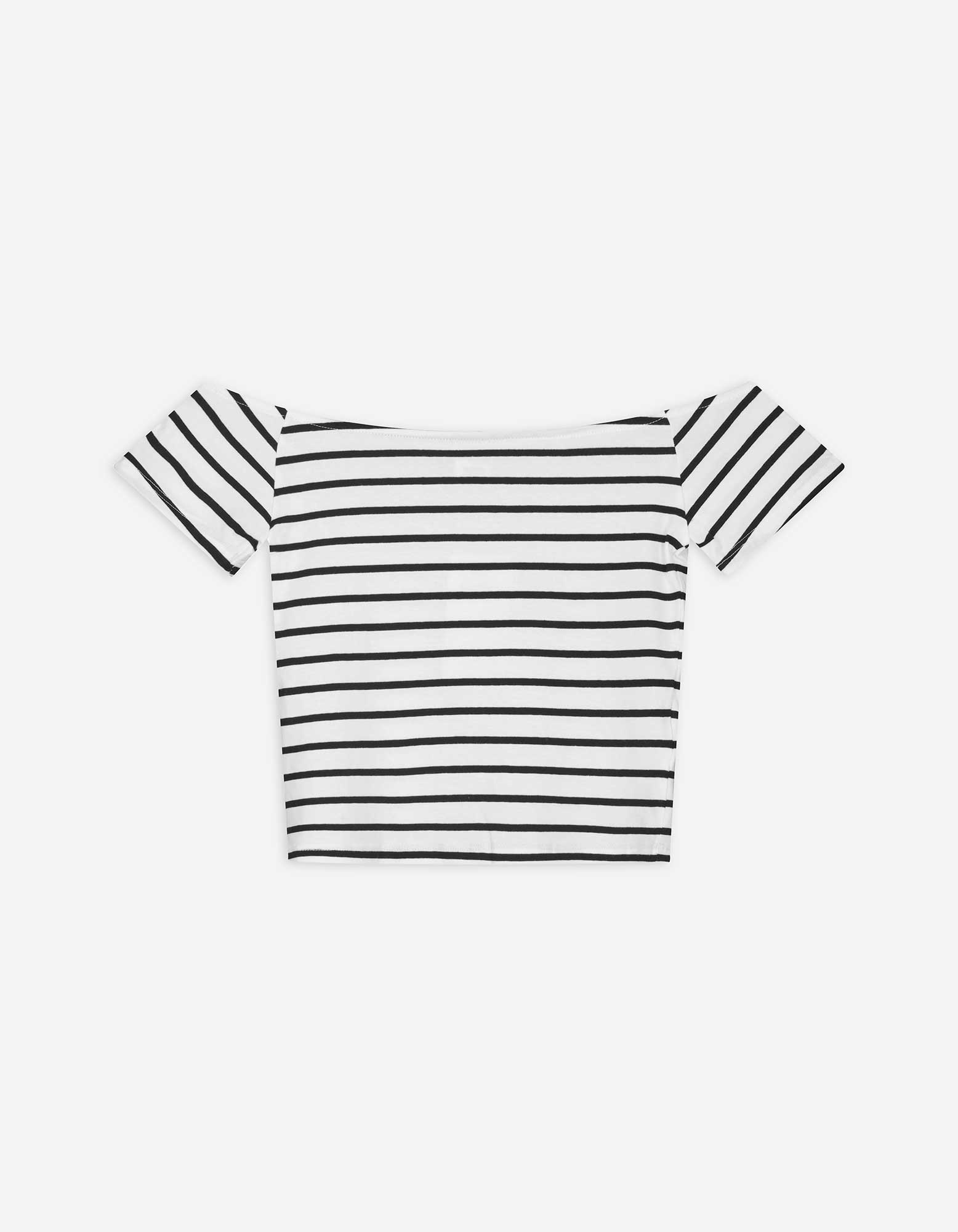 T-Shirt - Schulterfrei - weiß