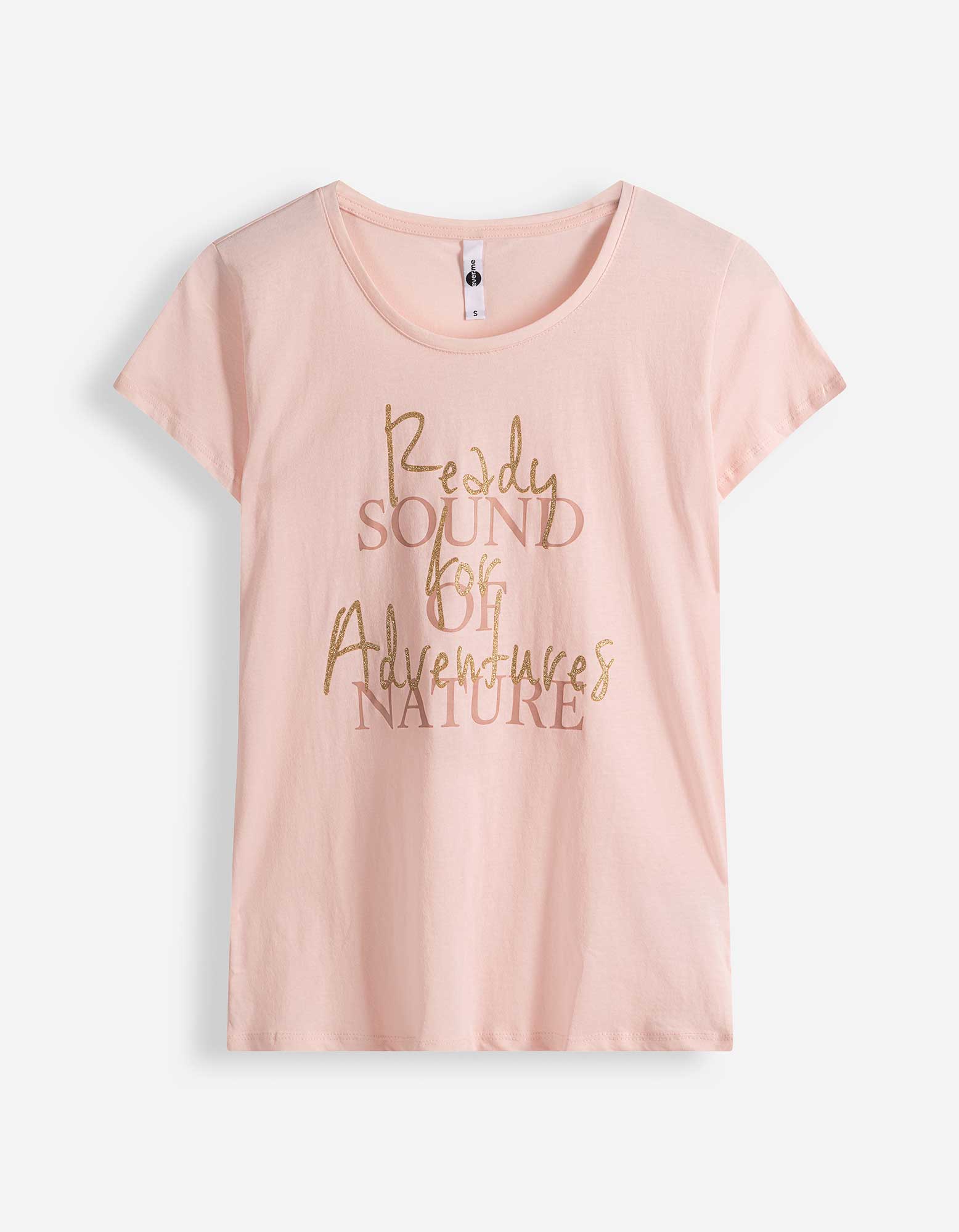 T-shirt - Print - Lichtroze